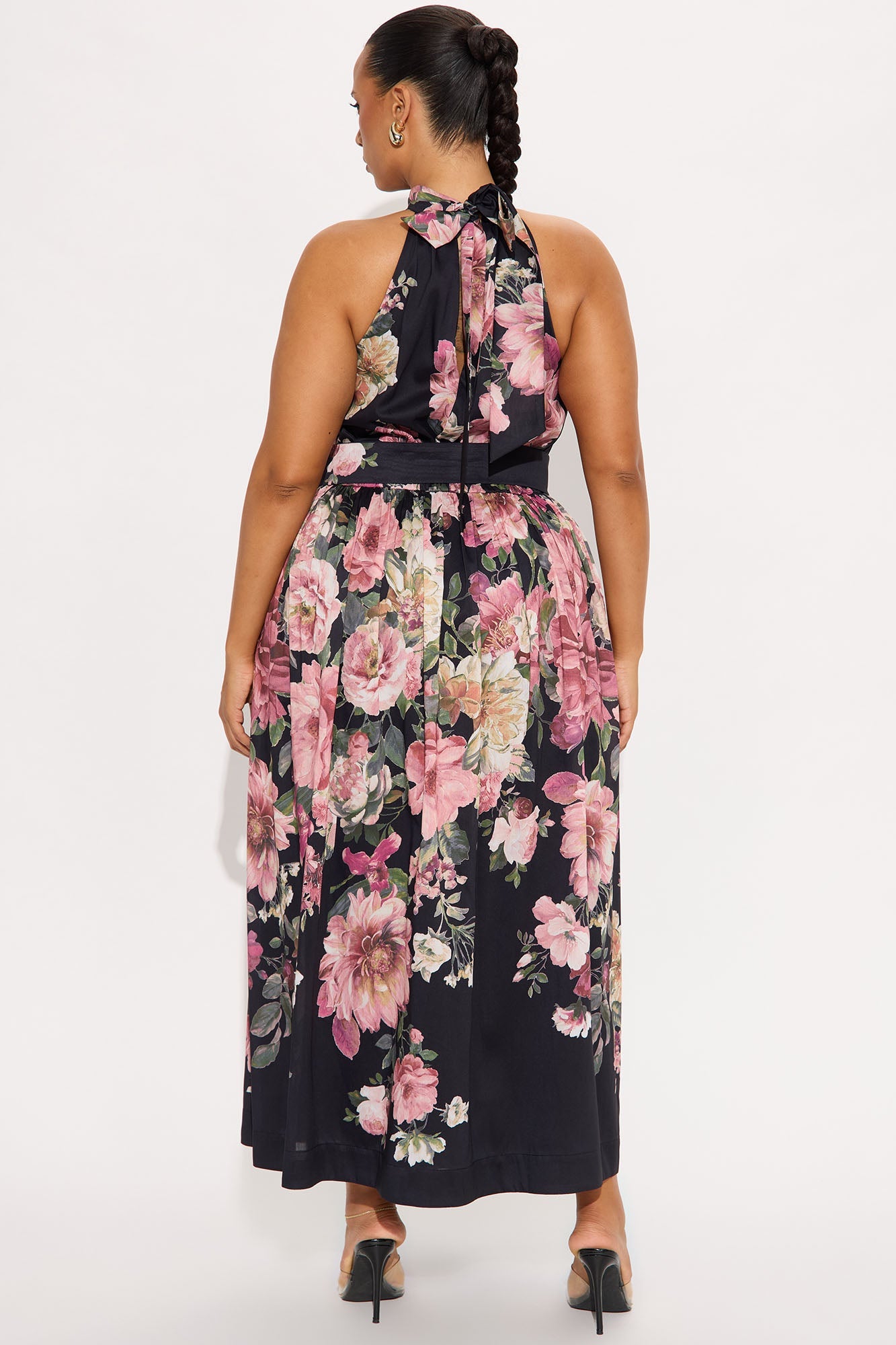 Keep Blushing Floral Maxi Dress - Black/combo