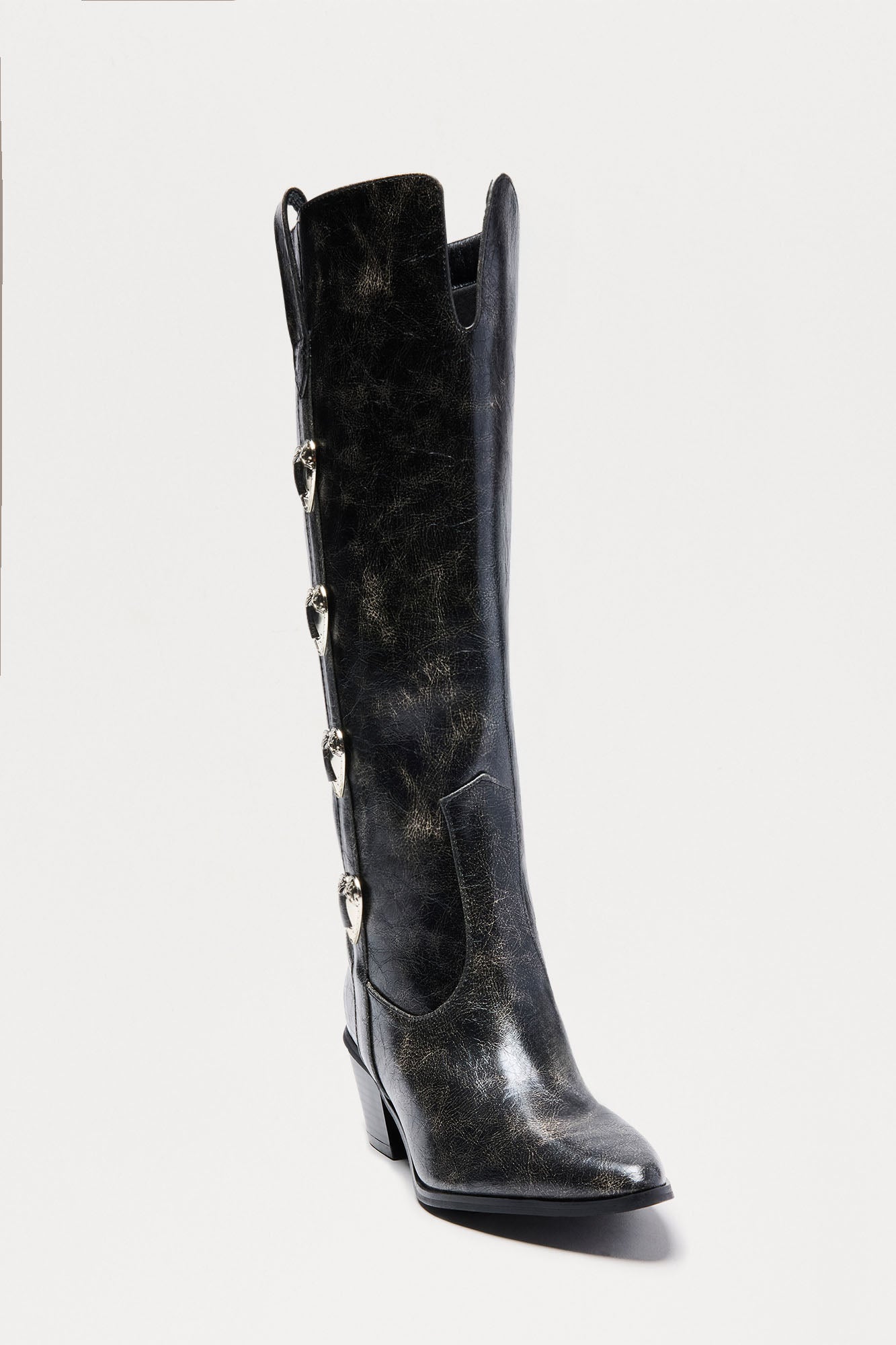 Gallop Heart Cowboy Boots - Black