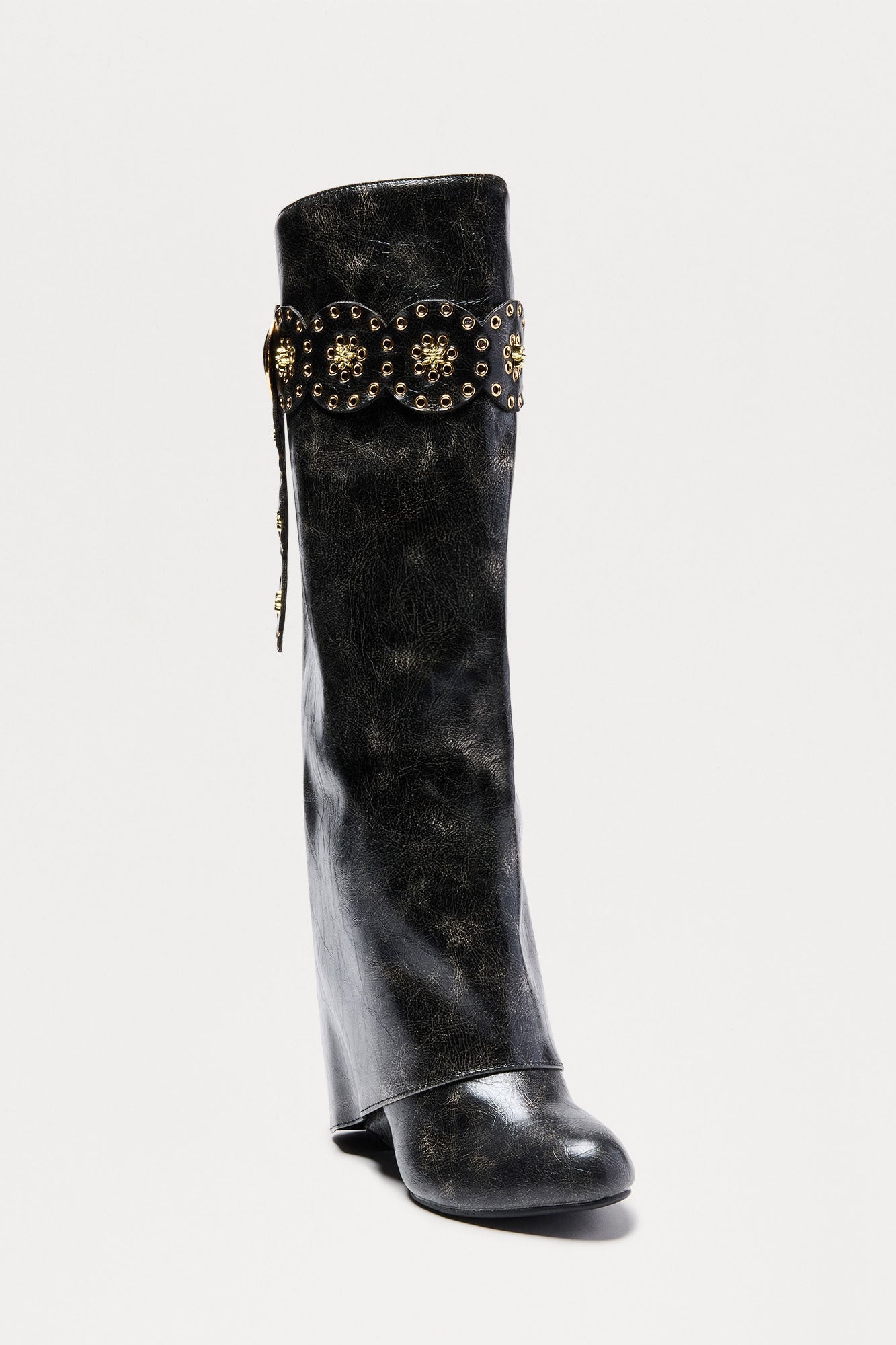 On Tour Hardware Overlay Boots - Black