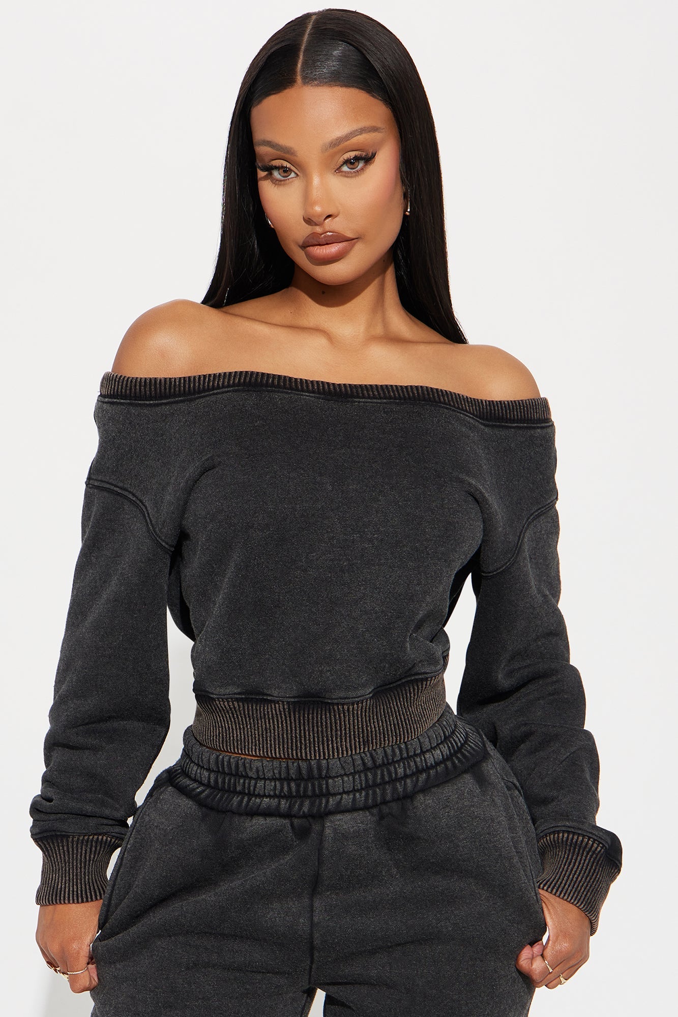 Sammie Fleece Pant Set - Black
