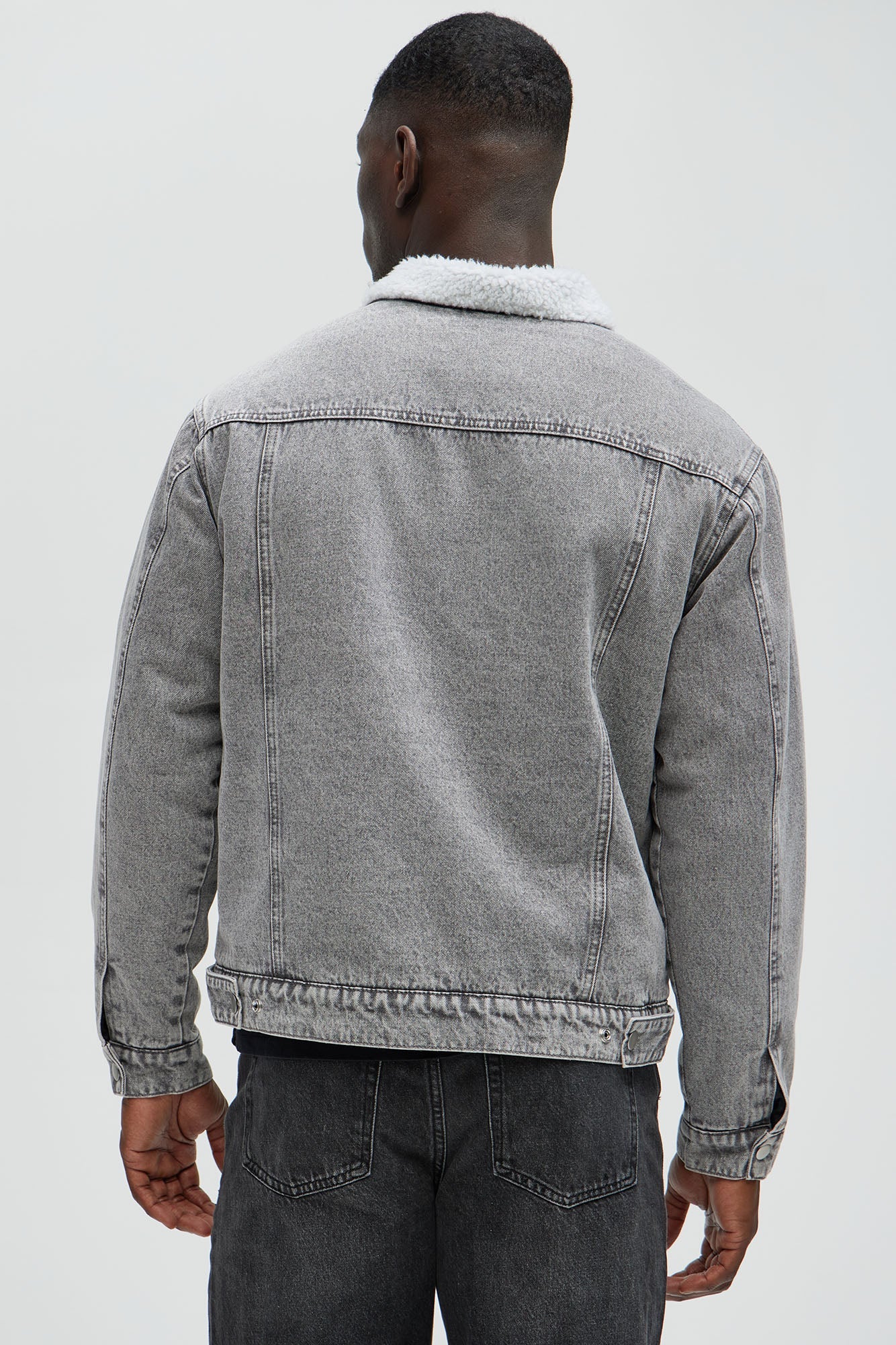 Street Dreams Sherpa Collar Jacket - Grey/combo
