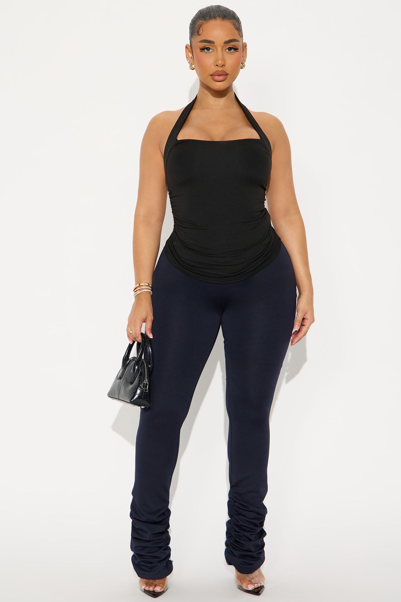 Love Galore Stacked Legging - Midnight Blue