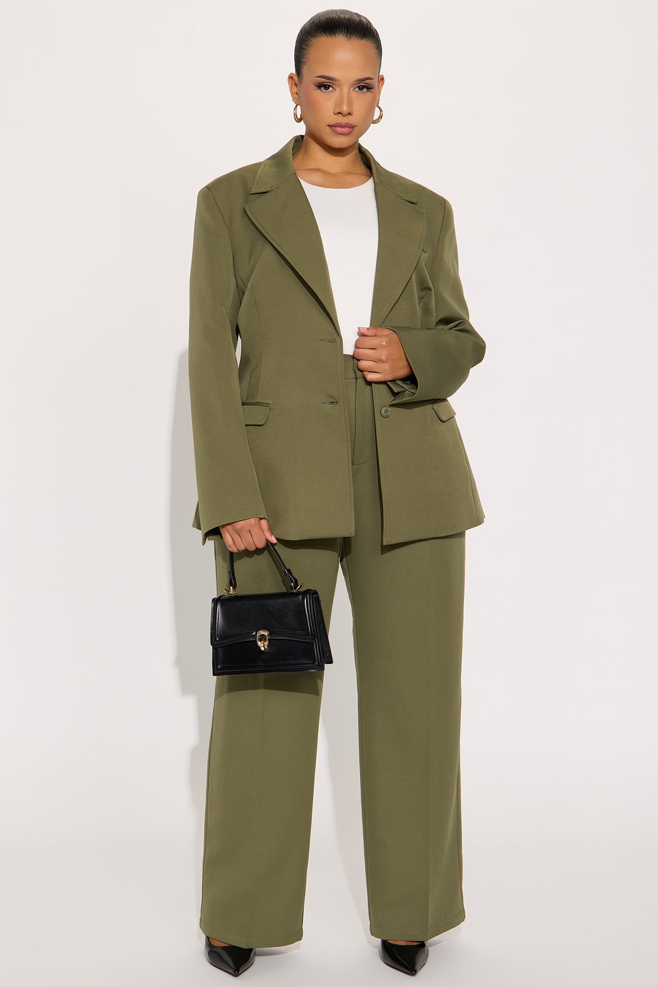 Kendall Hourglass Fitted Blazer - Olive
