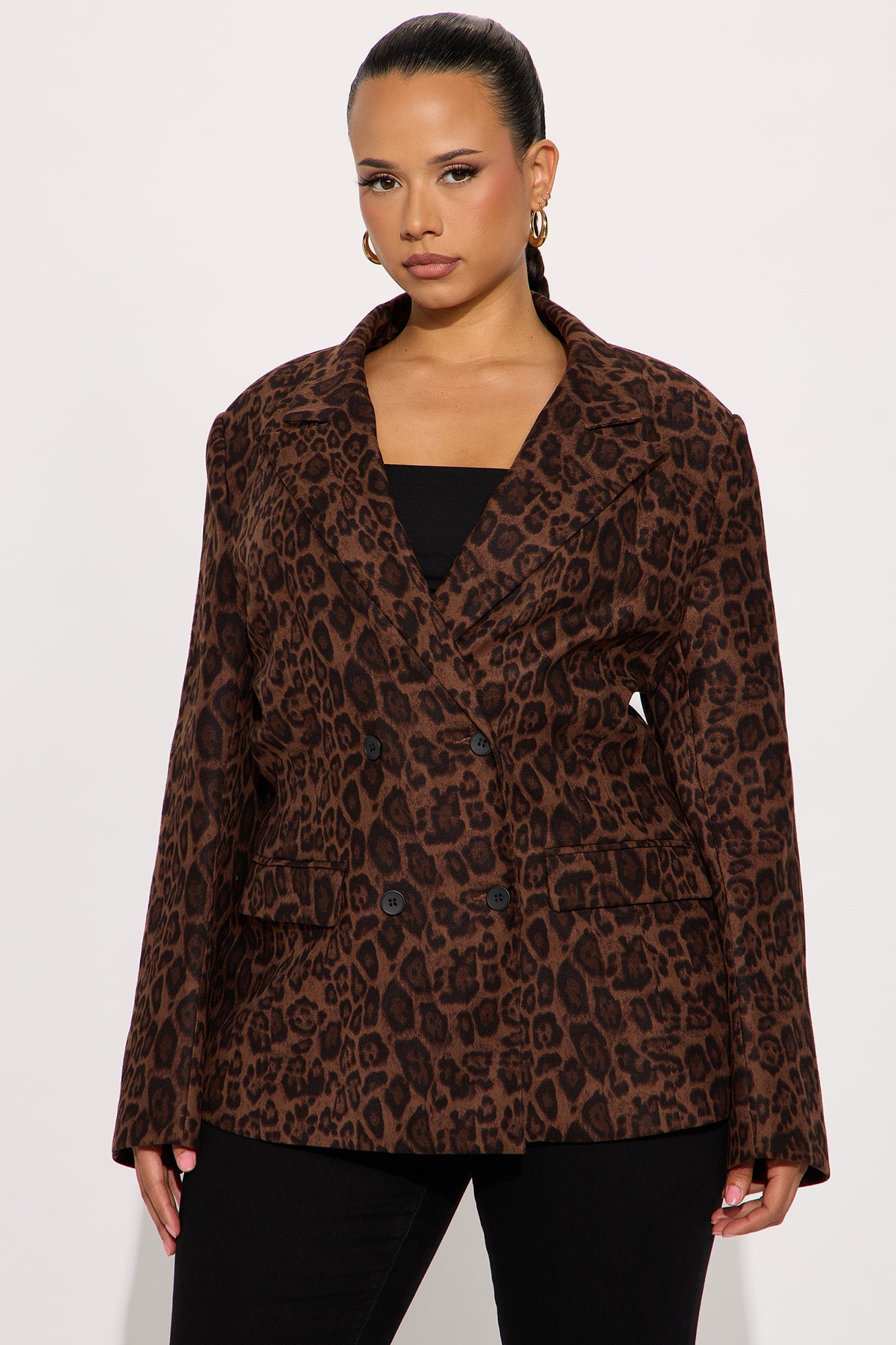 Leah Leopard Hourglass Blazer - Leopard