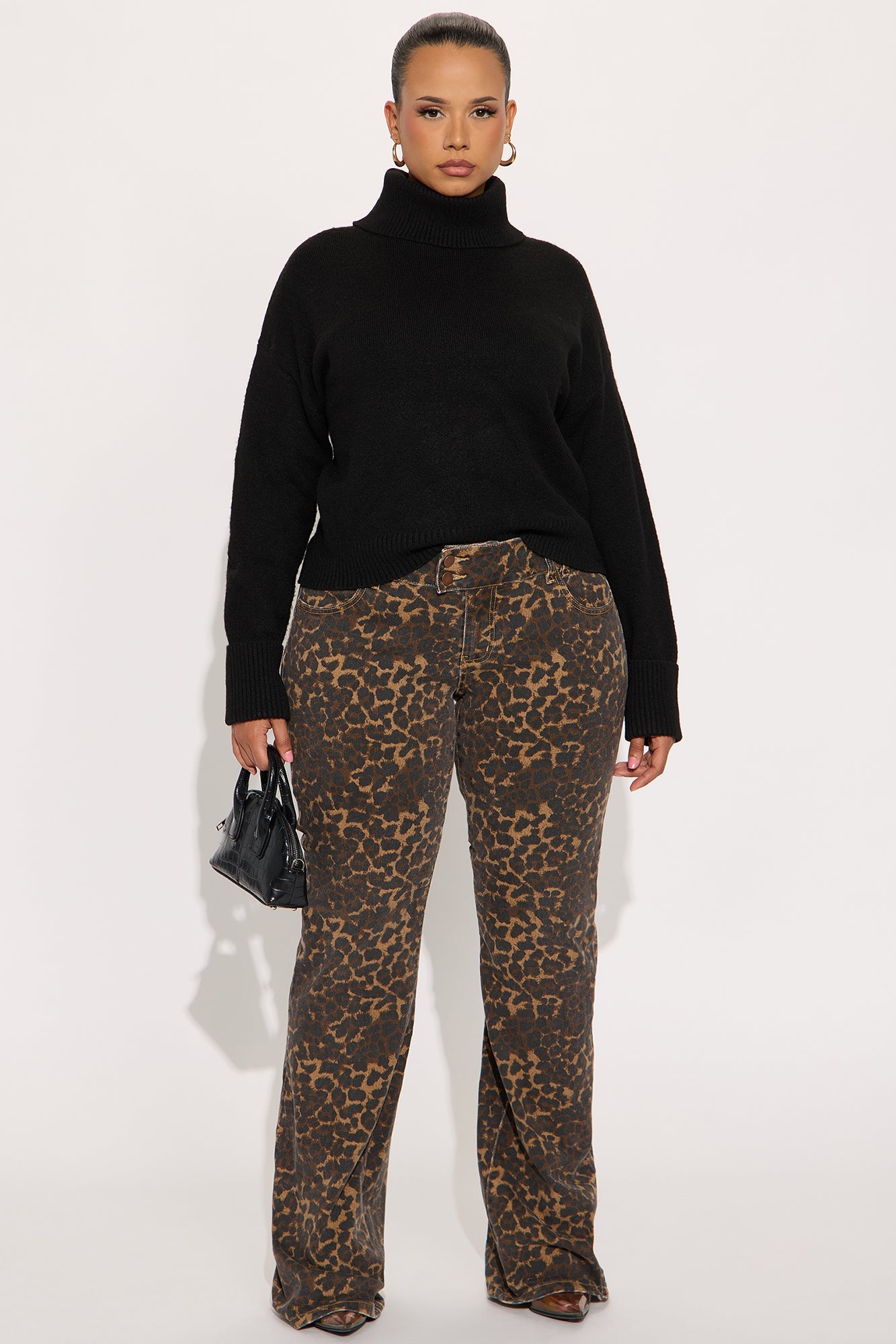 Healing Therapy Turtle Neck Sweater - Black