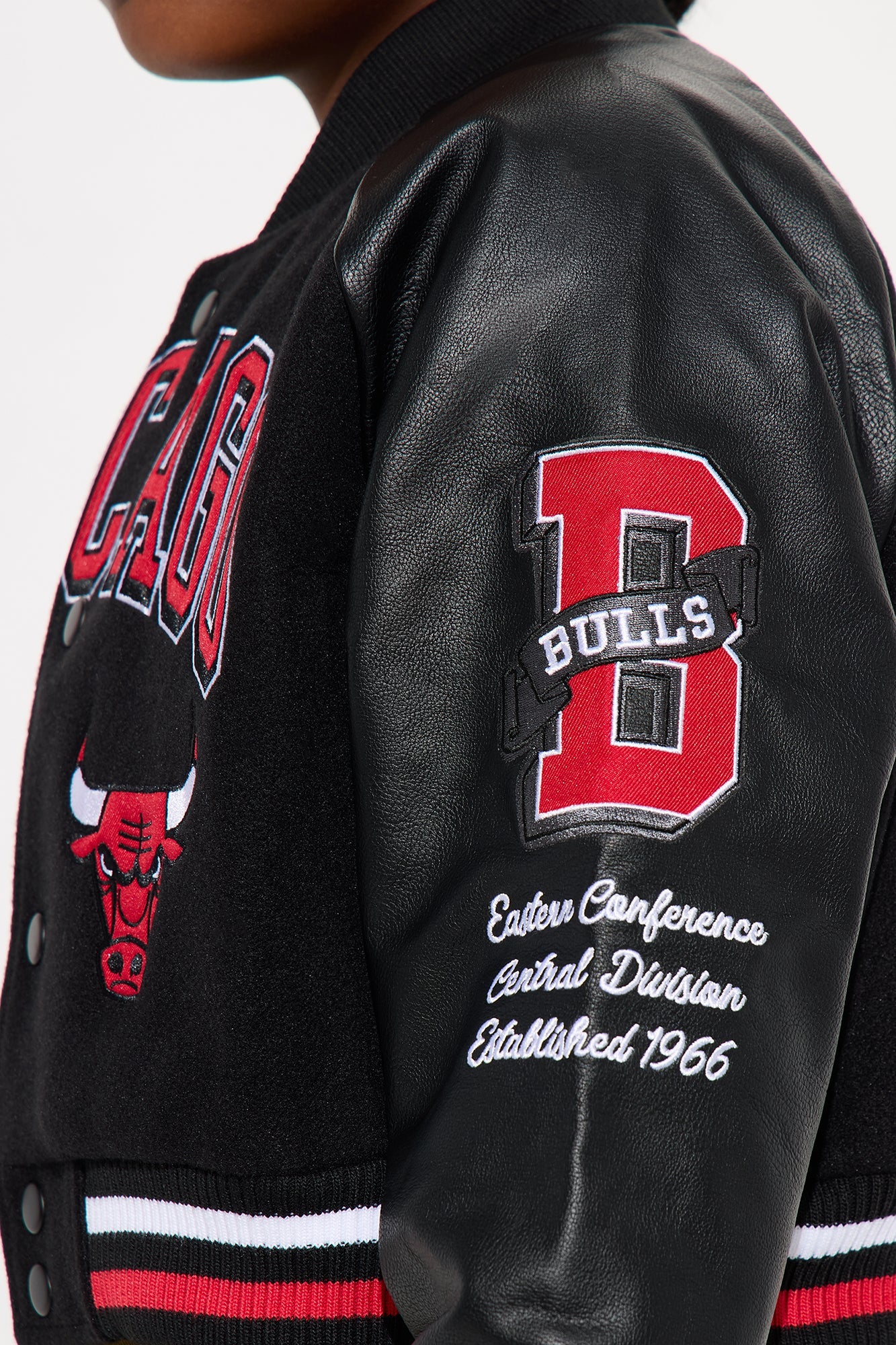 Mini Bulls Buzzer Beater Bomber Jacket - Black/combo