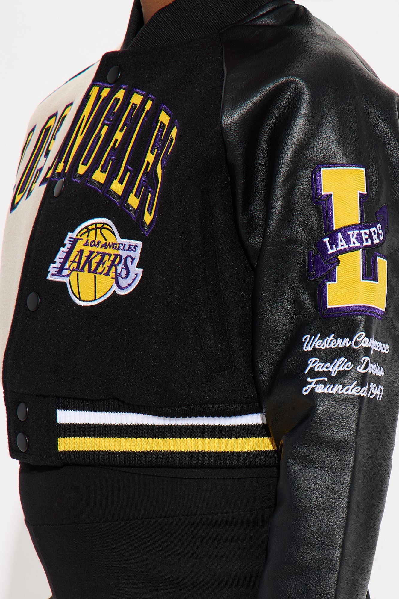 Mini Lakers Buzzer Beater Bomber Jacket - Black/combo