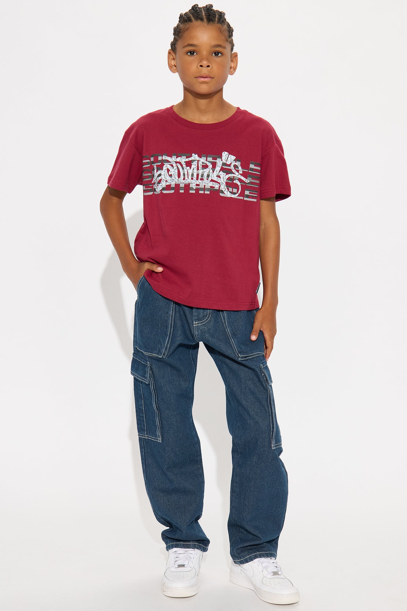Mini Southpole Signature Short Sleeve Tee - Red