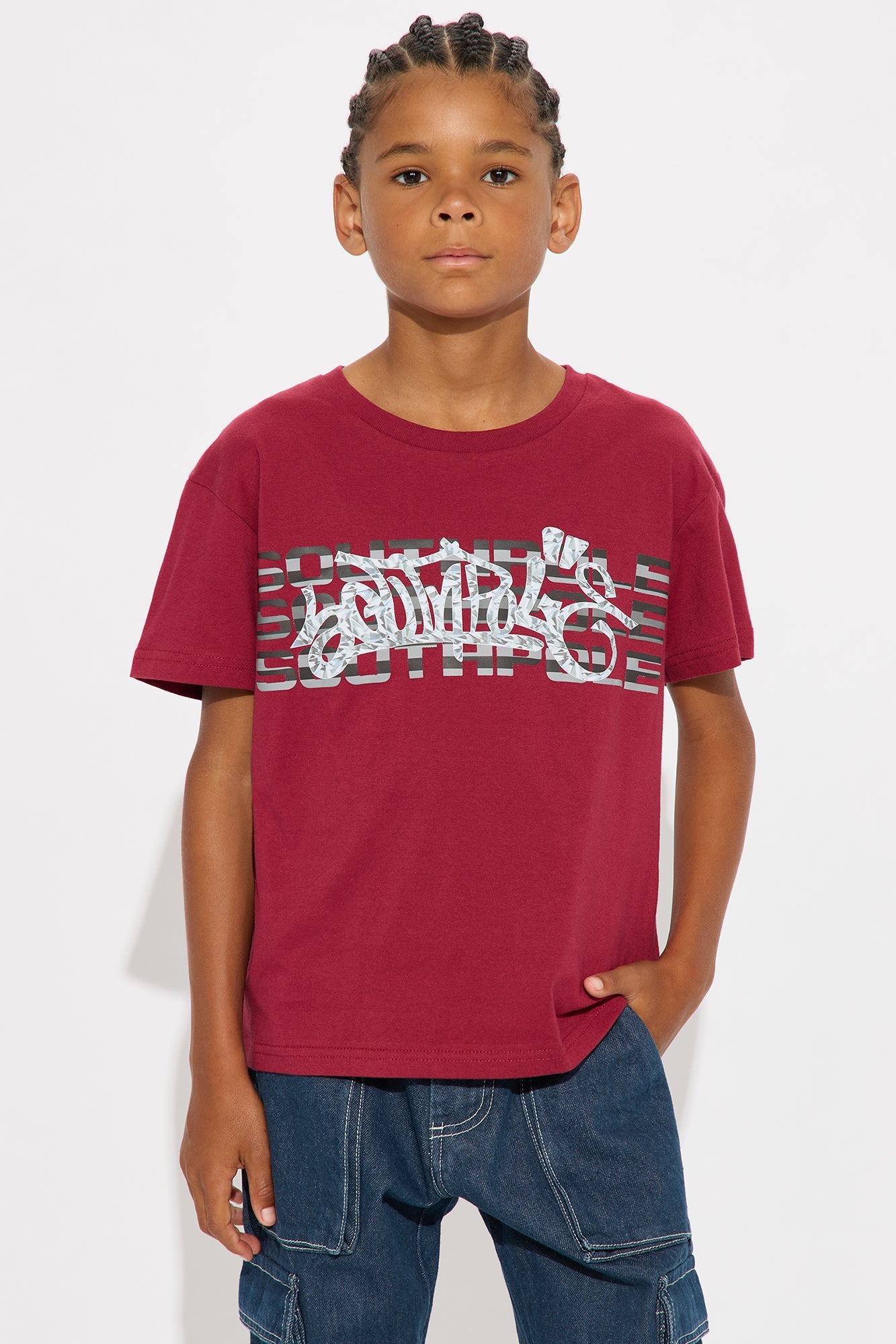 Mini Southpole Signature Short Sleeve Tee - Red