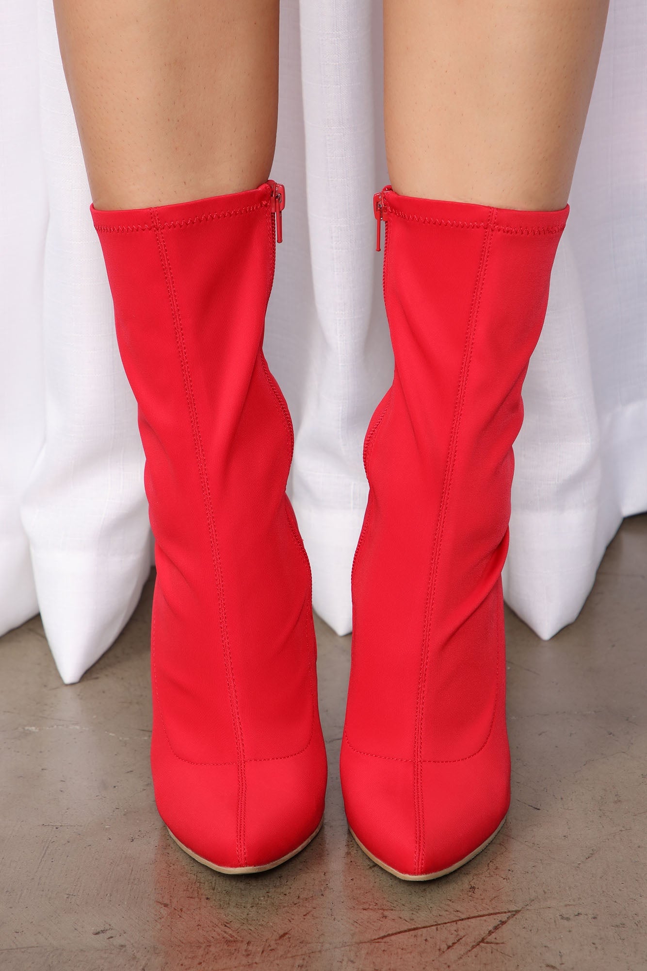 No Snakes Allowed Heel Bootie - Red