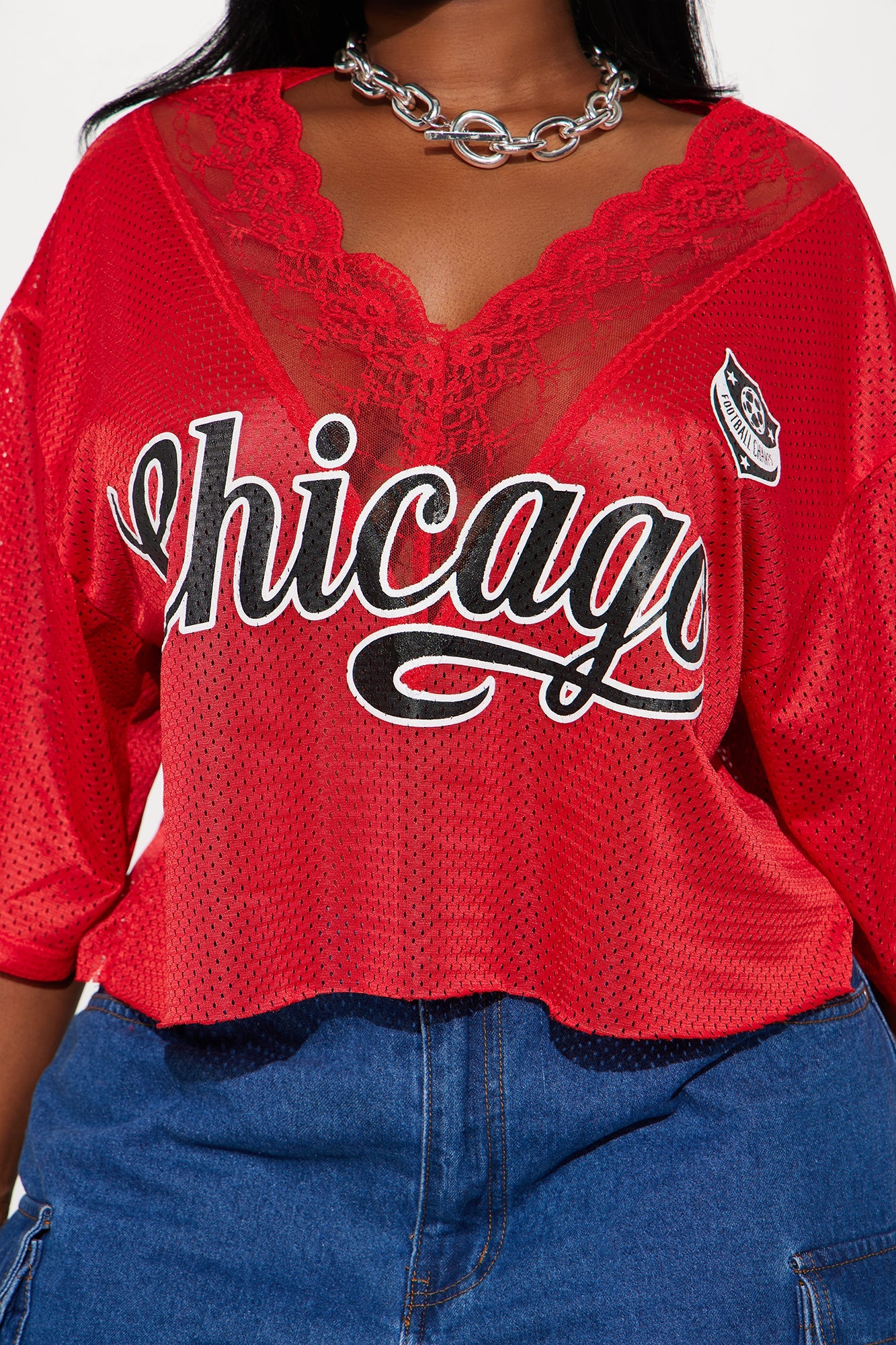 Chi Town Jersey Tee - Red/Black
