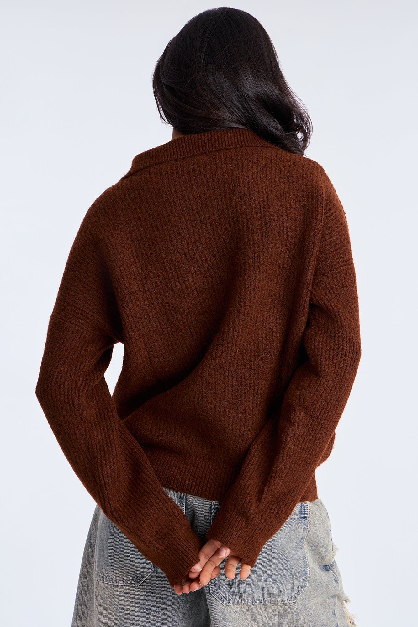 Ollie Polo Sweater - Brown