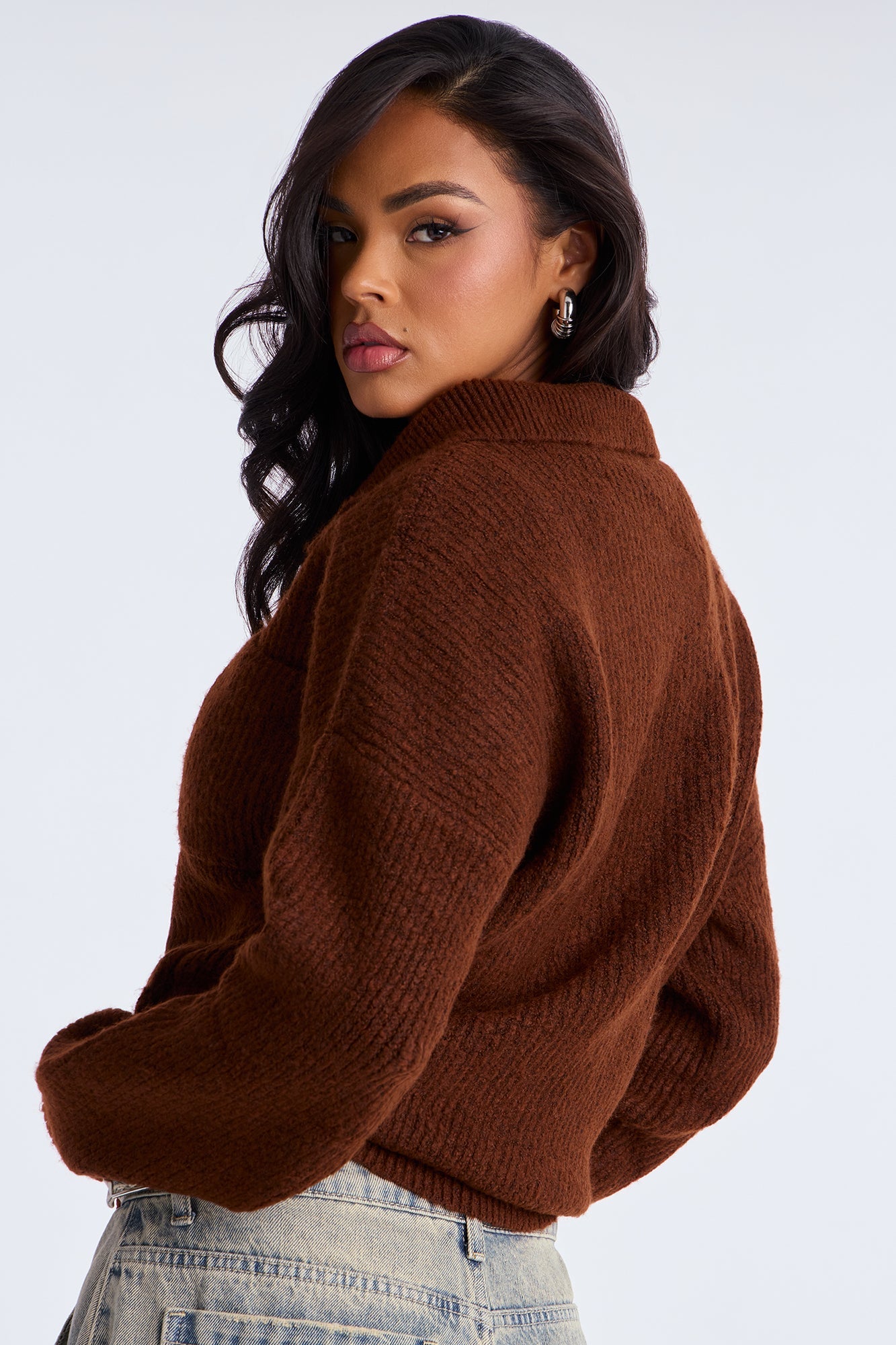 Ollie Polo Sweater - Brown