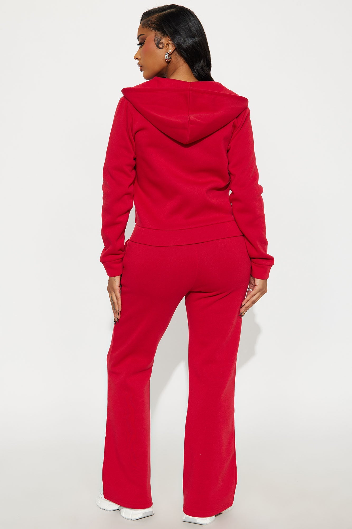 Candice Zip Up Hoodie - Red