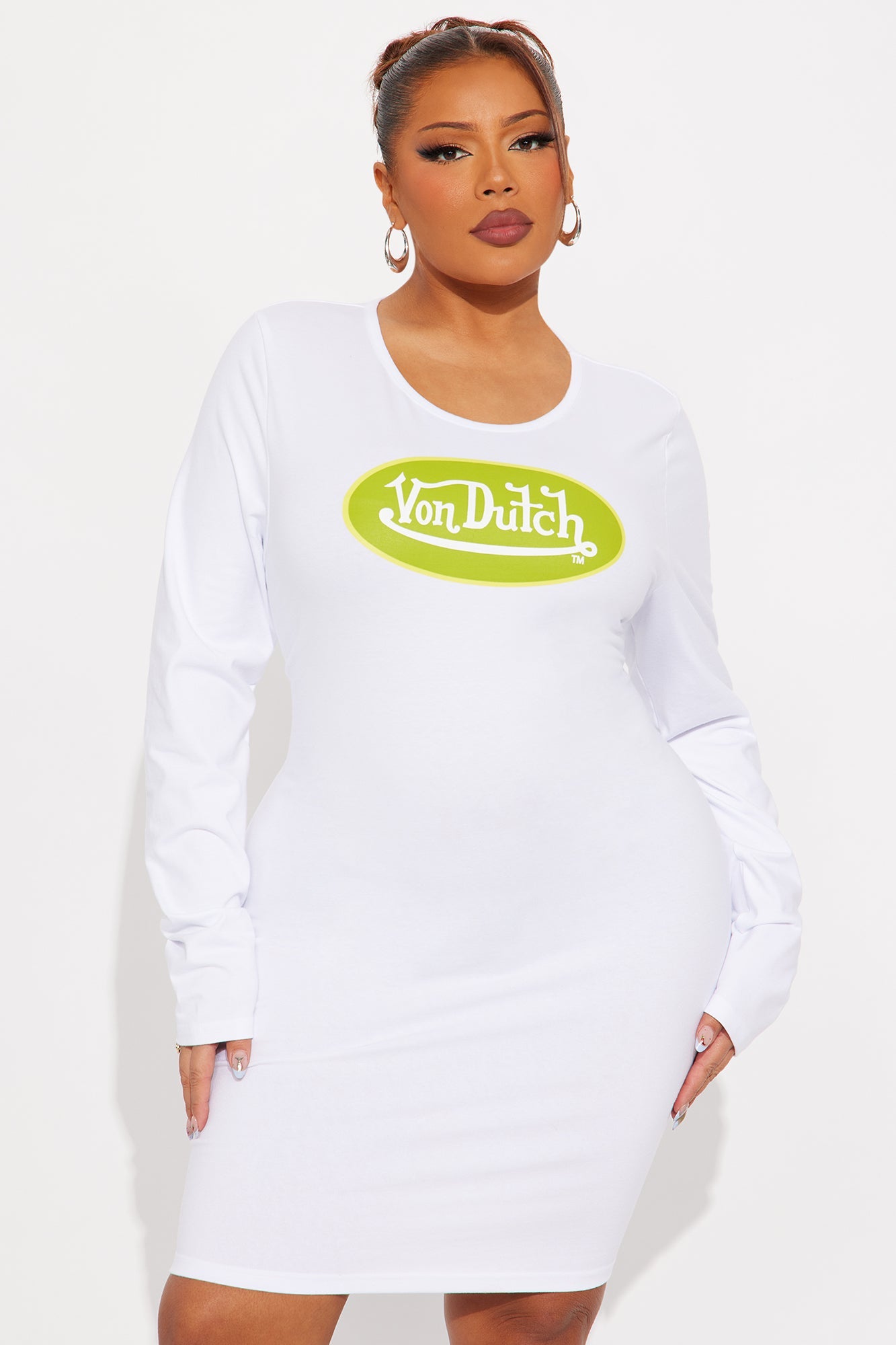 Von Dutch Logo Mini Dress - White
