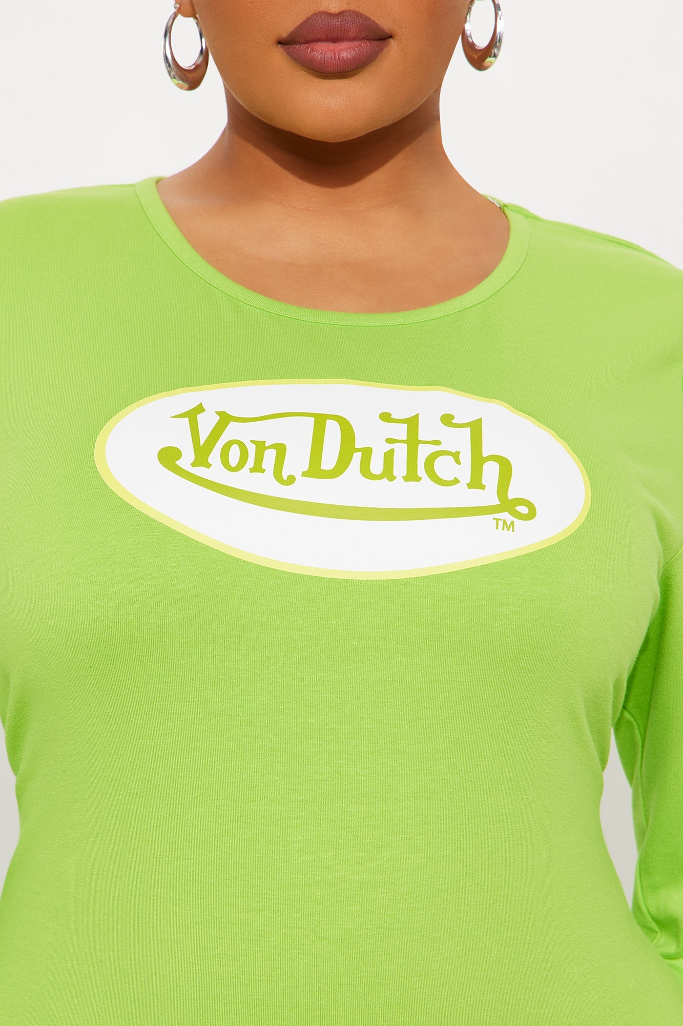 Von Dutch Logo Mini Dress - Lime