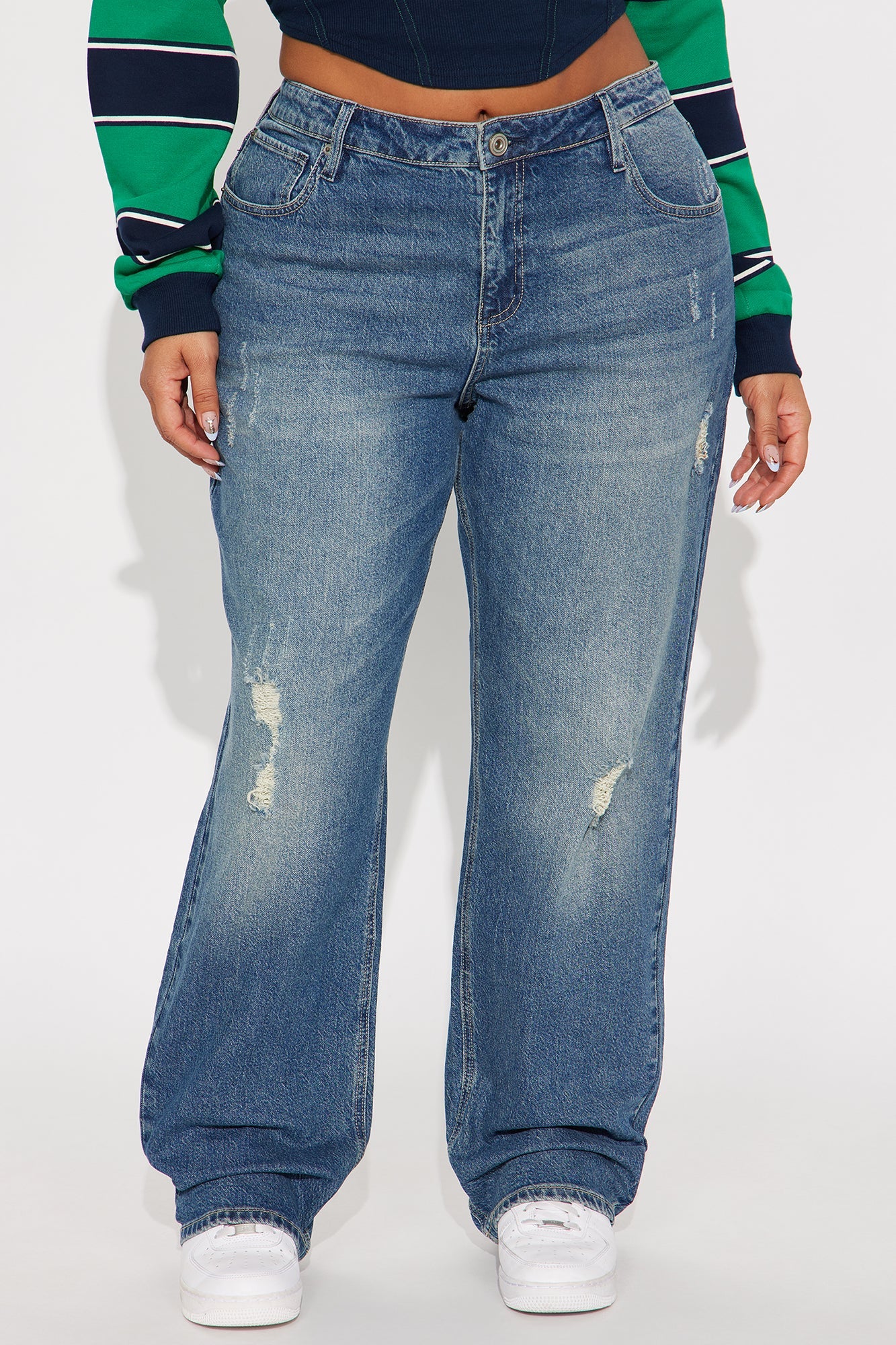 Lana Low Rise Straight Leg Jeans - Dark Wash