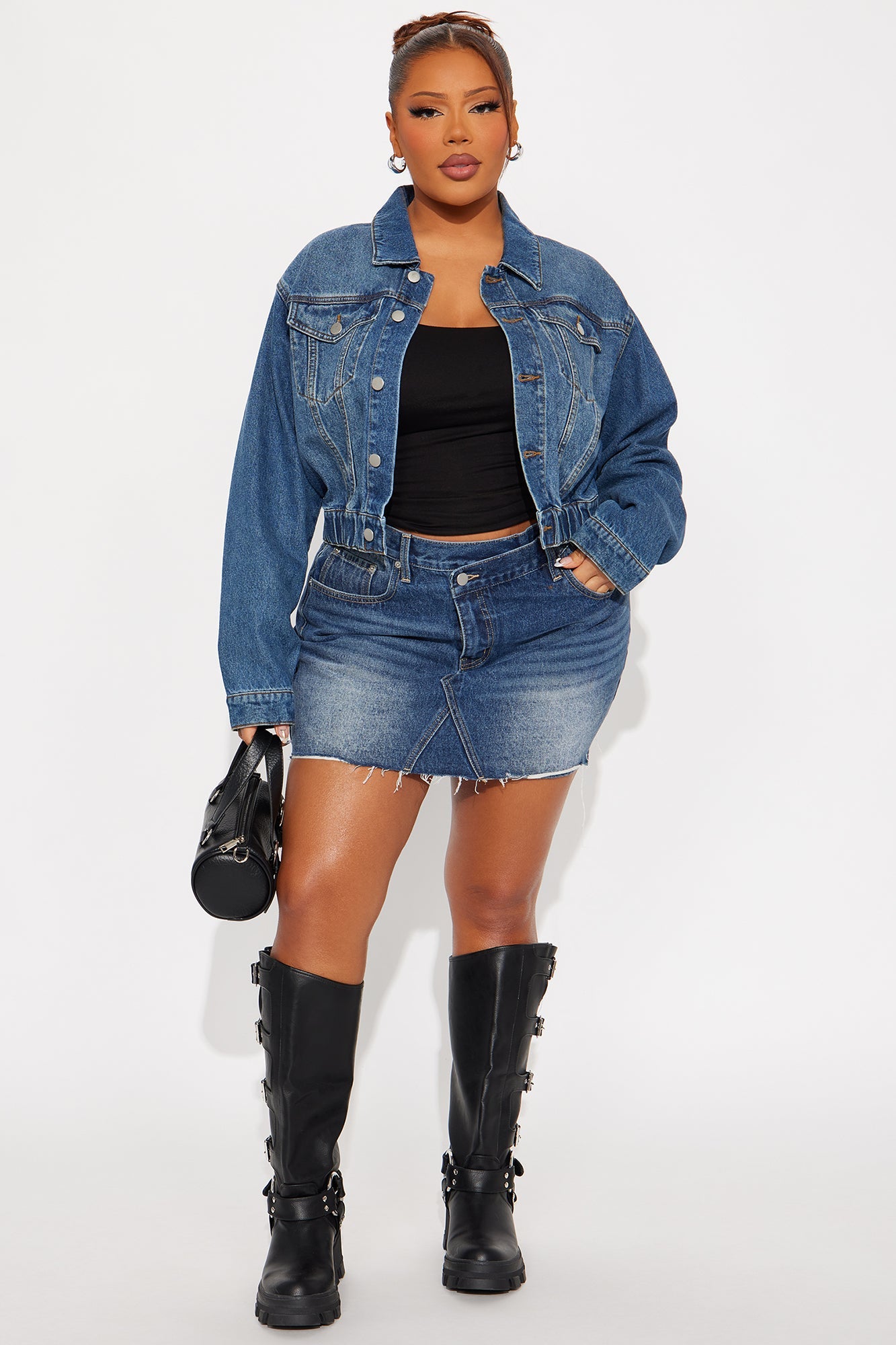 Kendall Denim Mini Skirt - Dark Wash