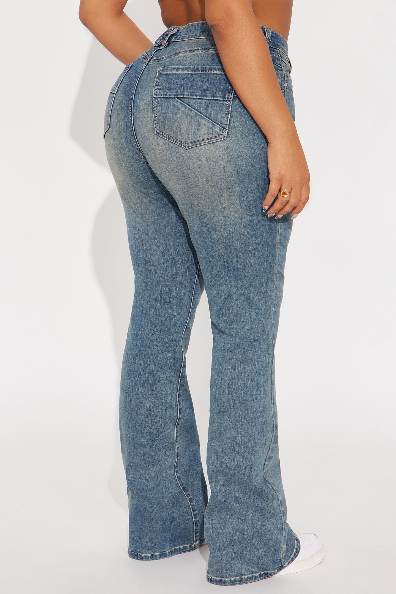Classic Compression Sculpt Flare Jeans - Vintage Wash
