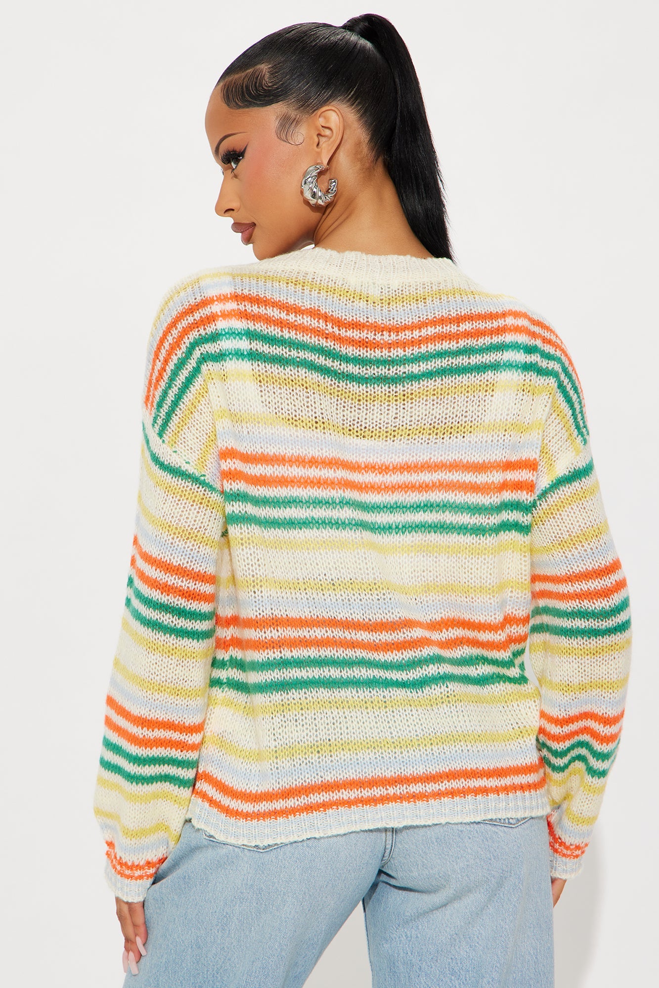 Brighter Days Striped Sweater - Multi Color