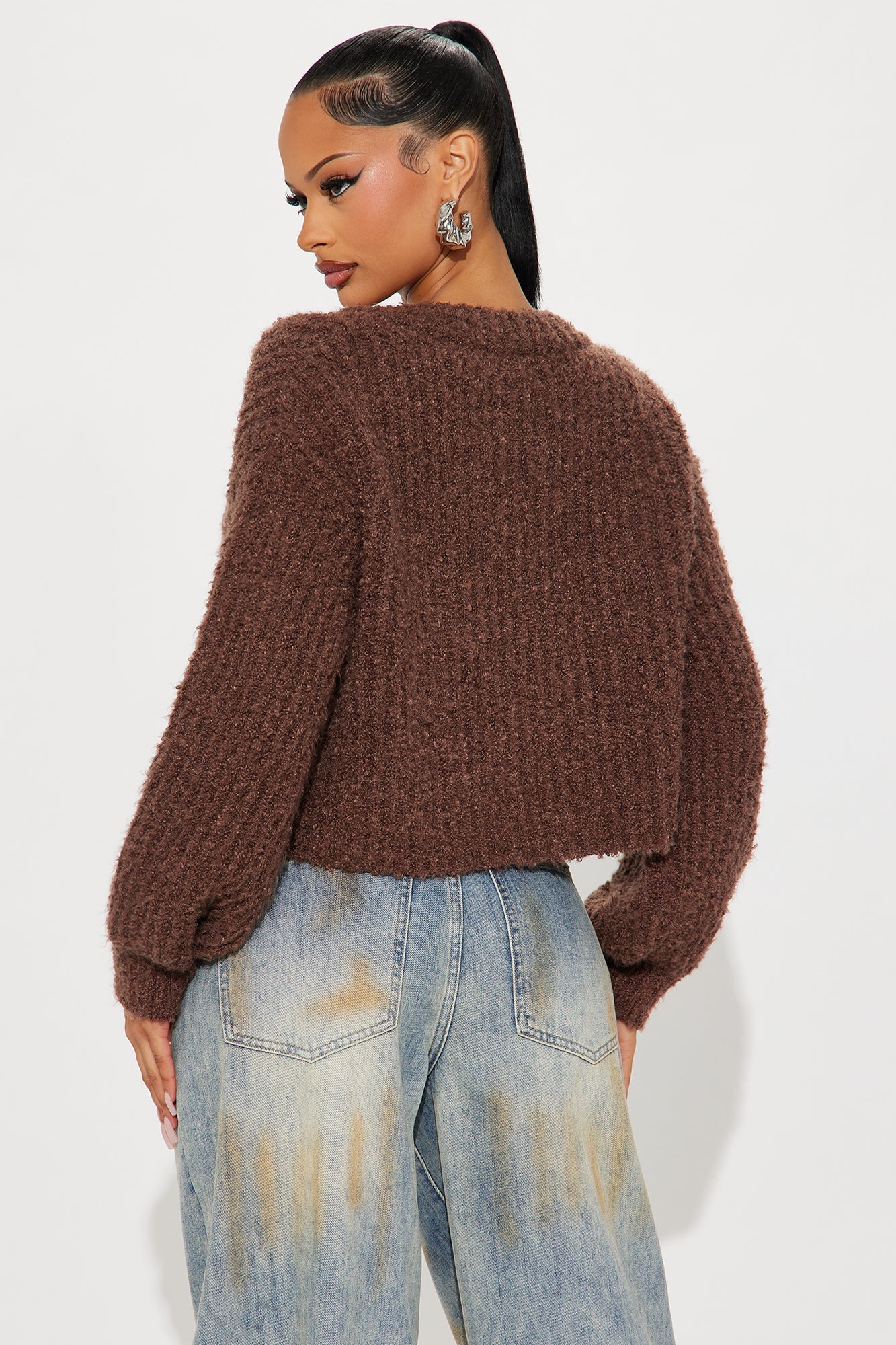 Vibe With Me Cardigan - Chestnut