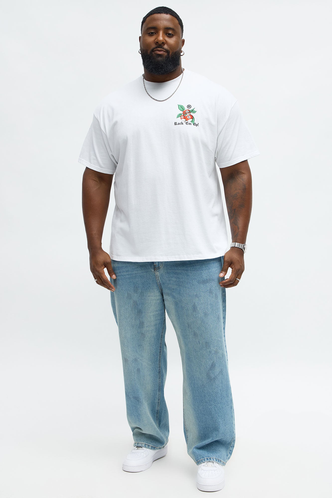 Rack Em Up Short Sleeve Tee - White