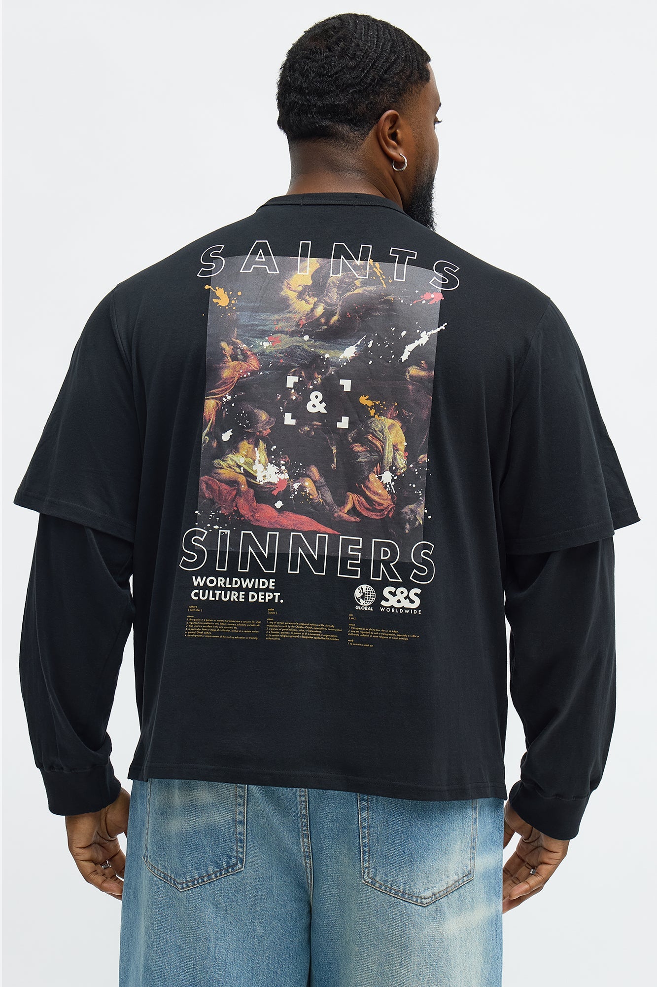 Saints Sinners Twofer Tee - Black