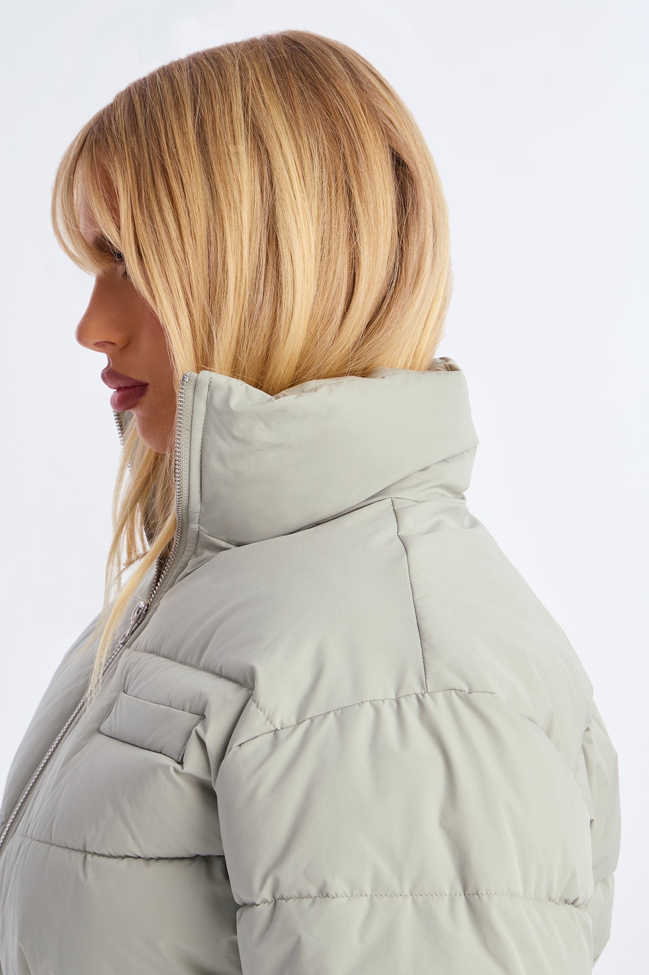 Cold Serve Corset Puffer Jacket - Olive
