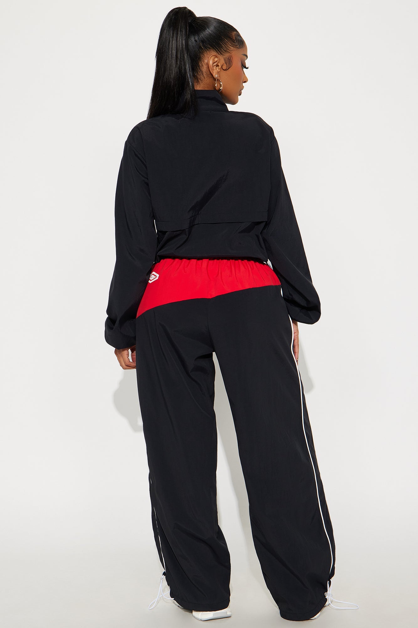 Bella Windbreaker Pant Set - Black