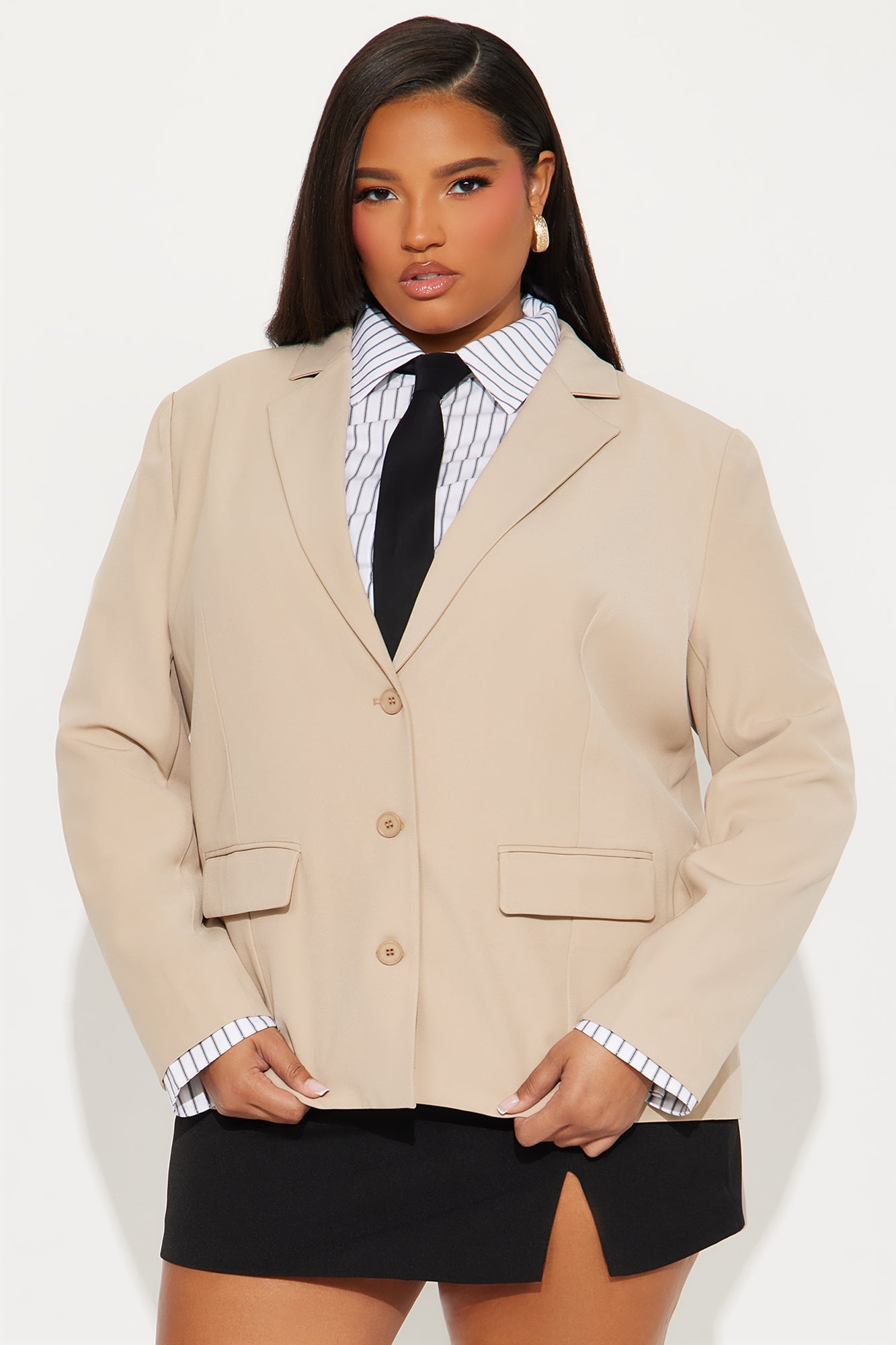 Piper Oversized Blazer - Taupe