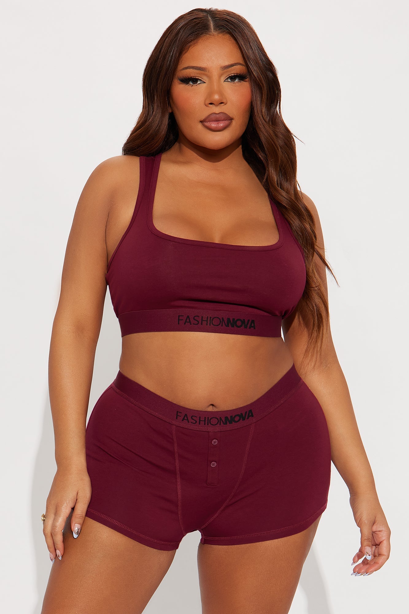 FN Mood Cotton Boyshort - Wine