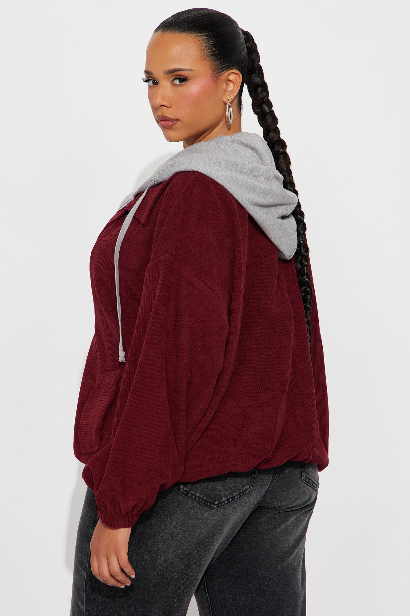 Hanging With The Boys Corduroy Jacket - Burgundy