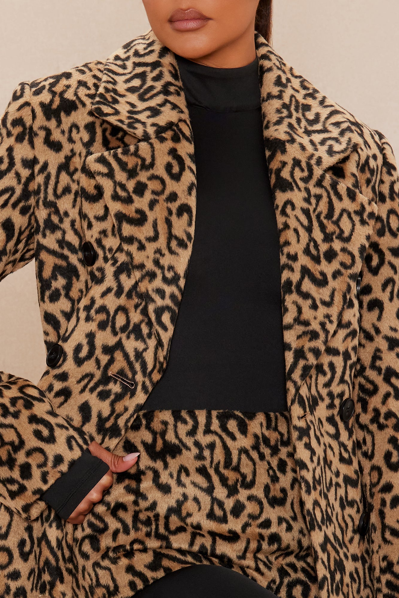 Tracee Wool Coat - Leopard
