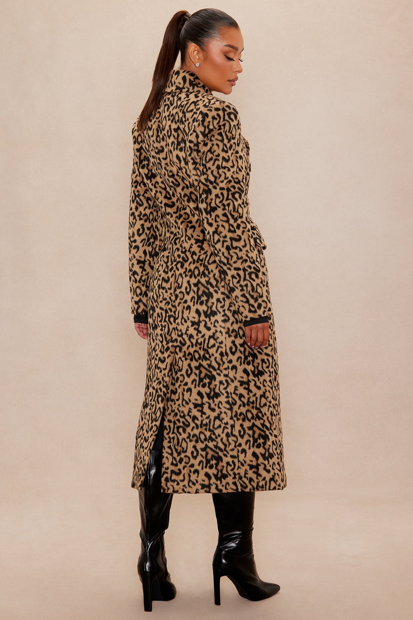 Tracee Wool Coat - Leopard