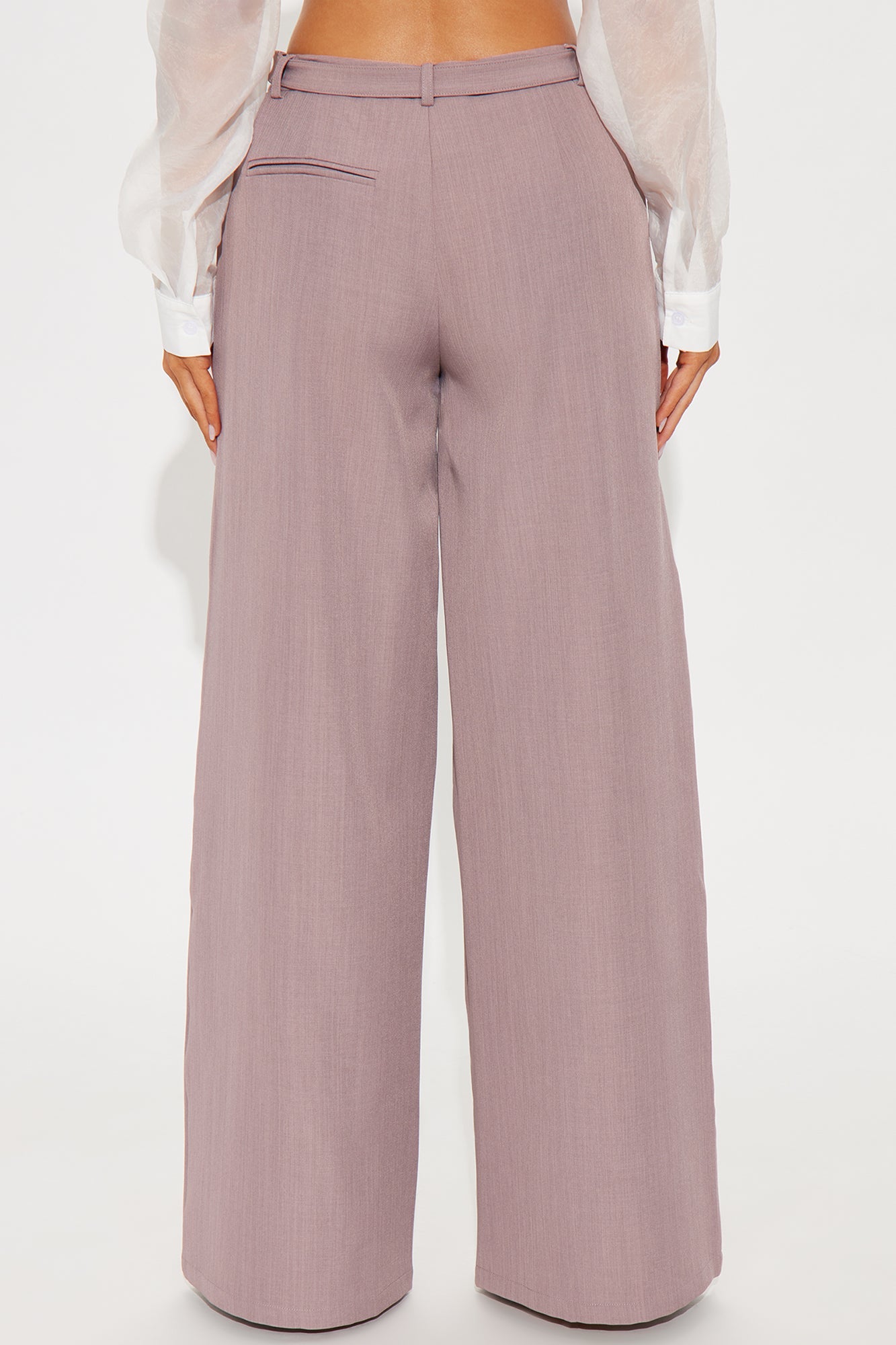 Only Boss Attitude Low Rise Belted Wide Leg Trouser 33 - Orchid