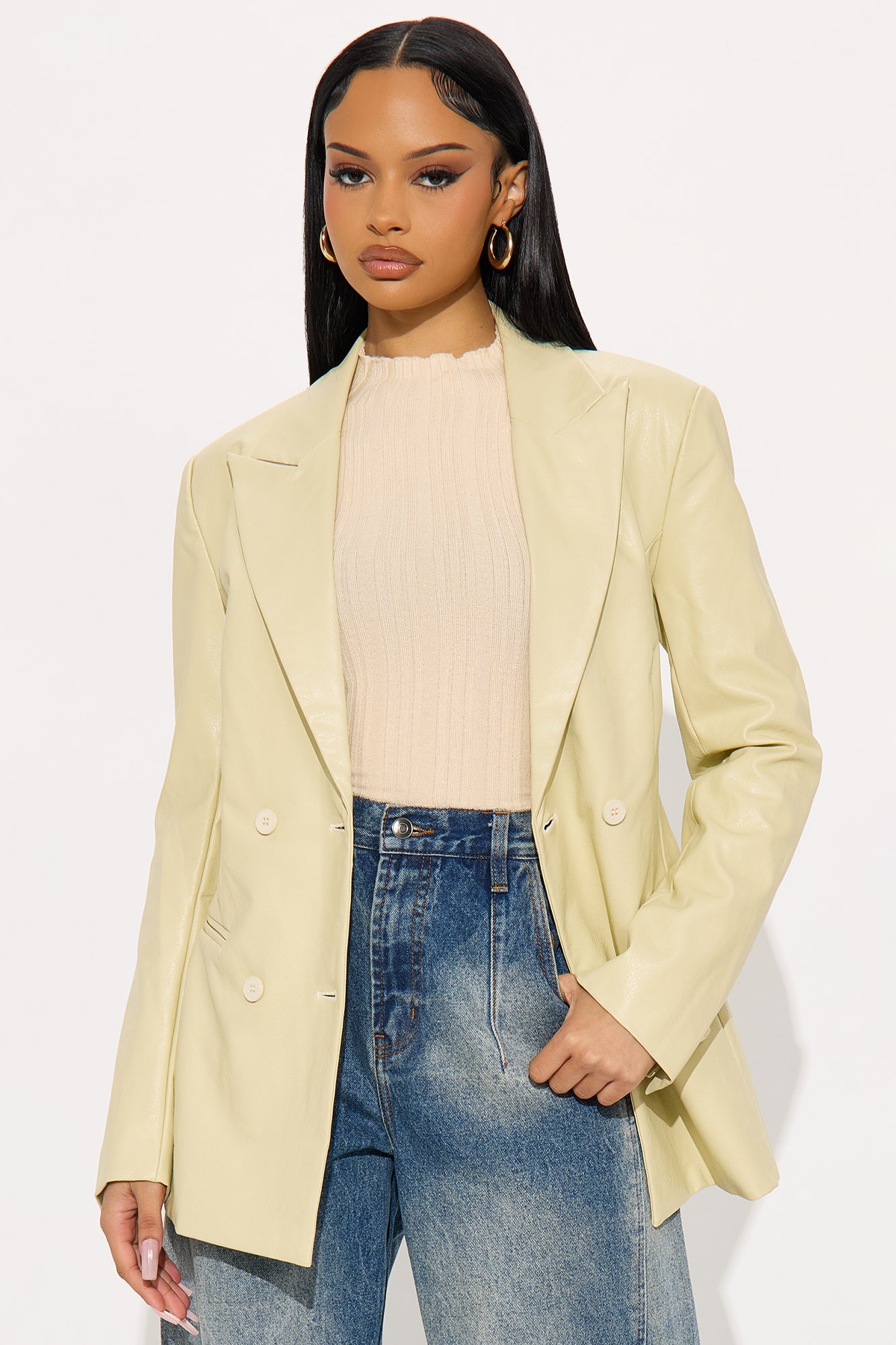 Phoebe Hourglass Blazer - Sage