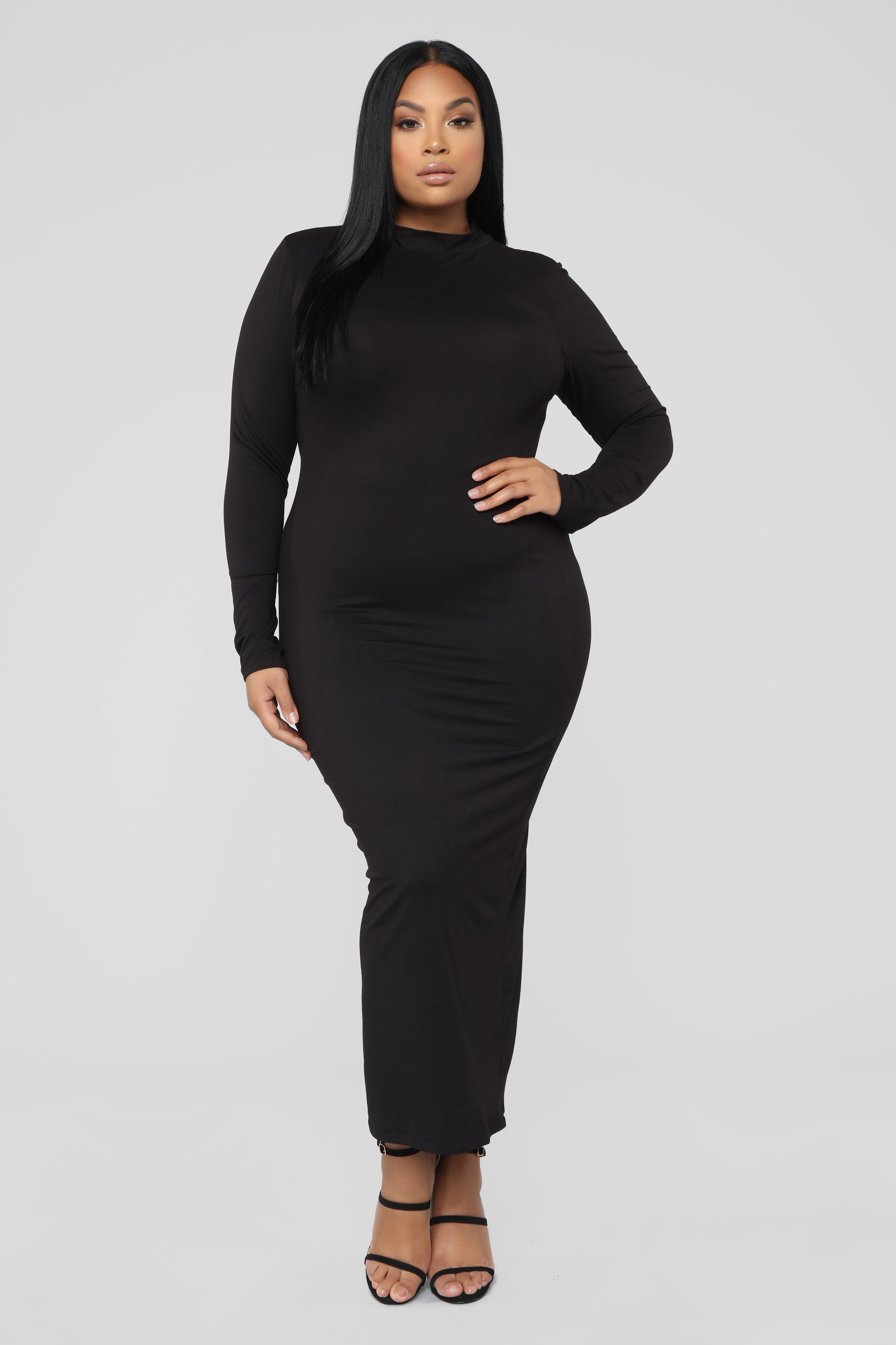 Full Coverage Maxi Dress - Black