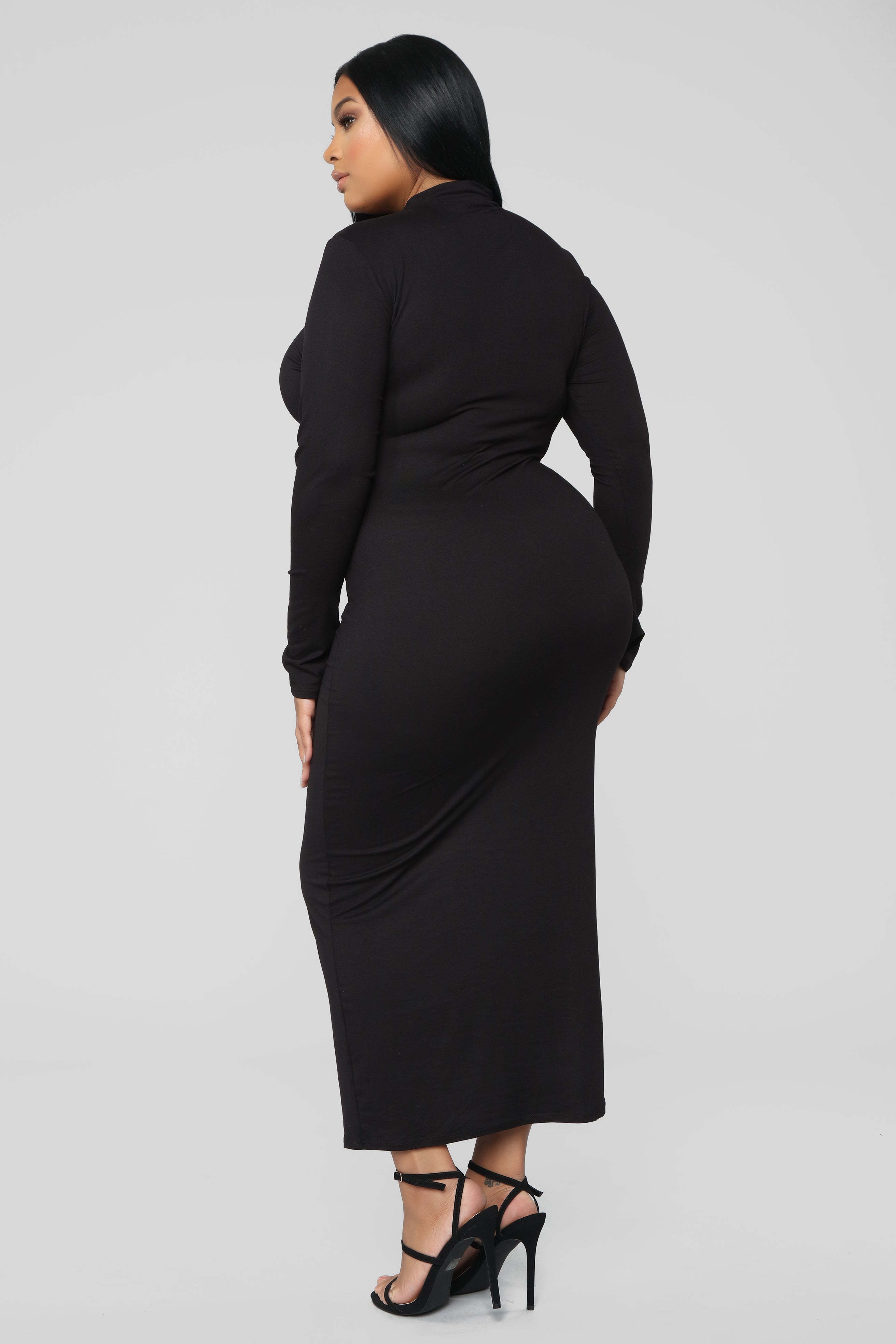 Full Coverage Maxi Dress - Black