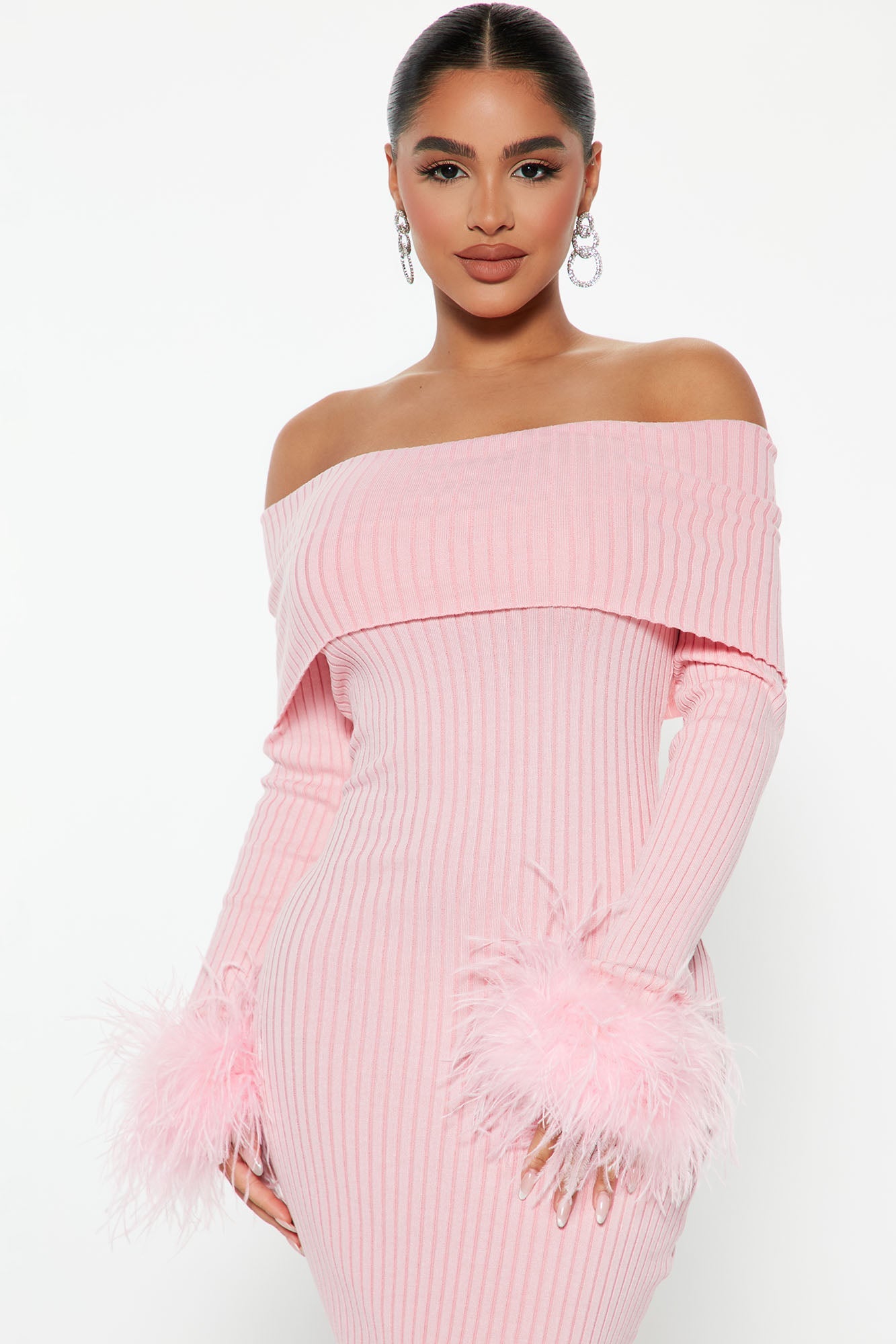 Legally Perfect Ribbed Midi Dress - Pink