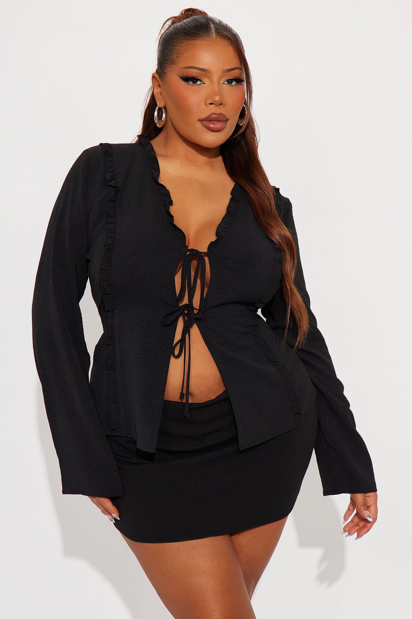 Chasing Heaven Airflow Flyaway Top - Black