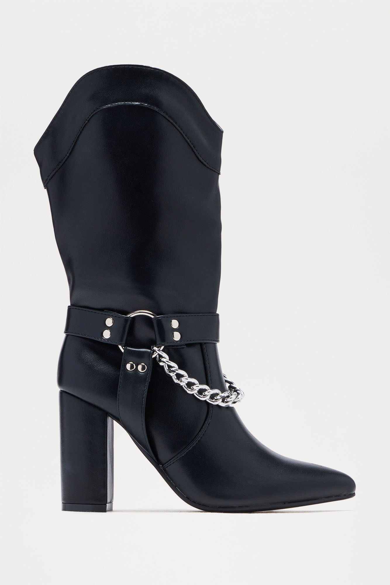 Thor Chain Hardware Boots - Black