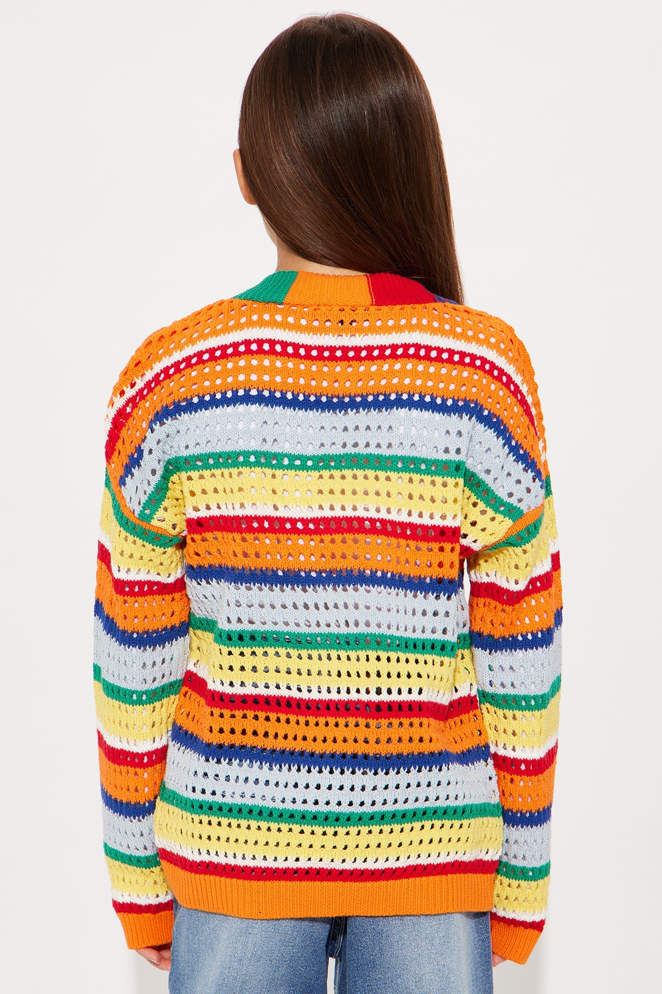 Mini Standing Out Crochet Cardigan - Multi Color