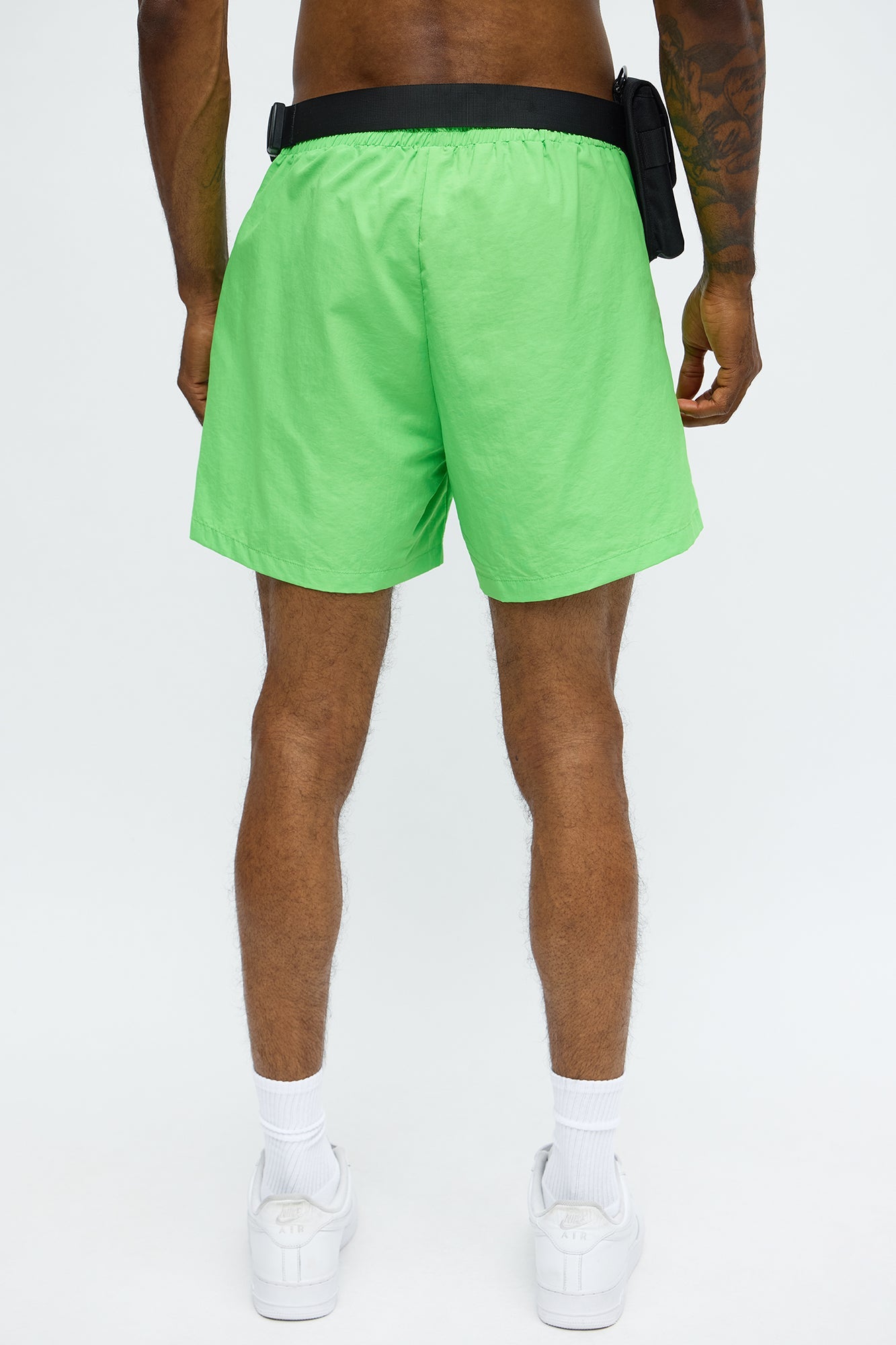 Male Villa Bombshell 3 Piece Swim Trunk And Mic Halloween Costume - Green