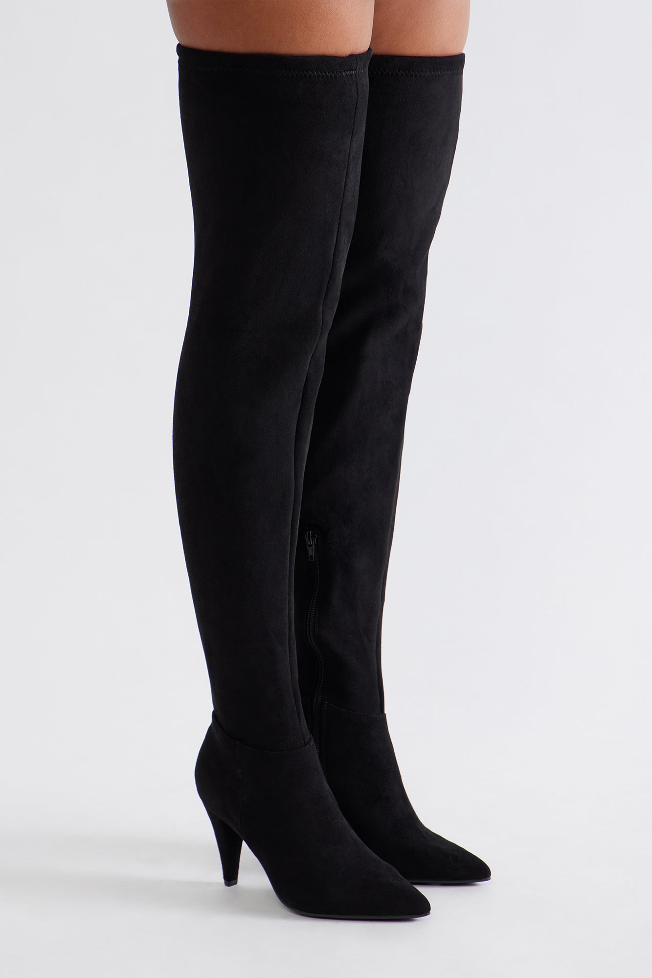 Kofi Thigh High Boots - Black