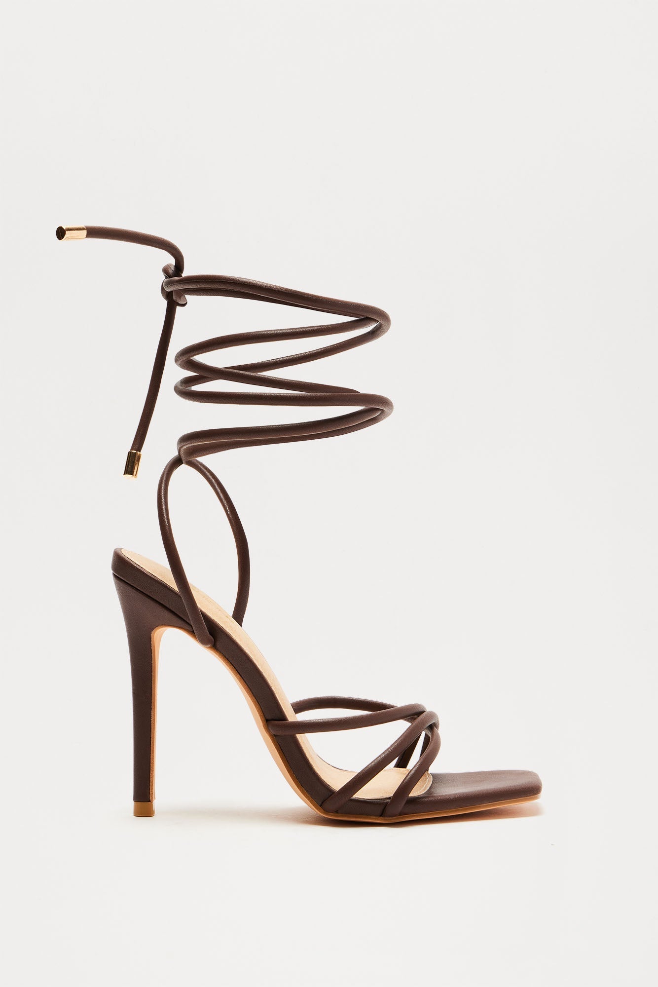 Never Look Back Strappy Heels - Chocolate