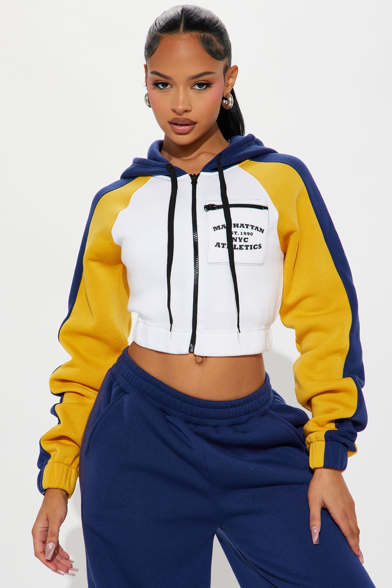 Manhattan Fleece Pant Set - Navy