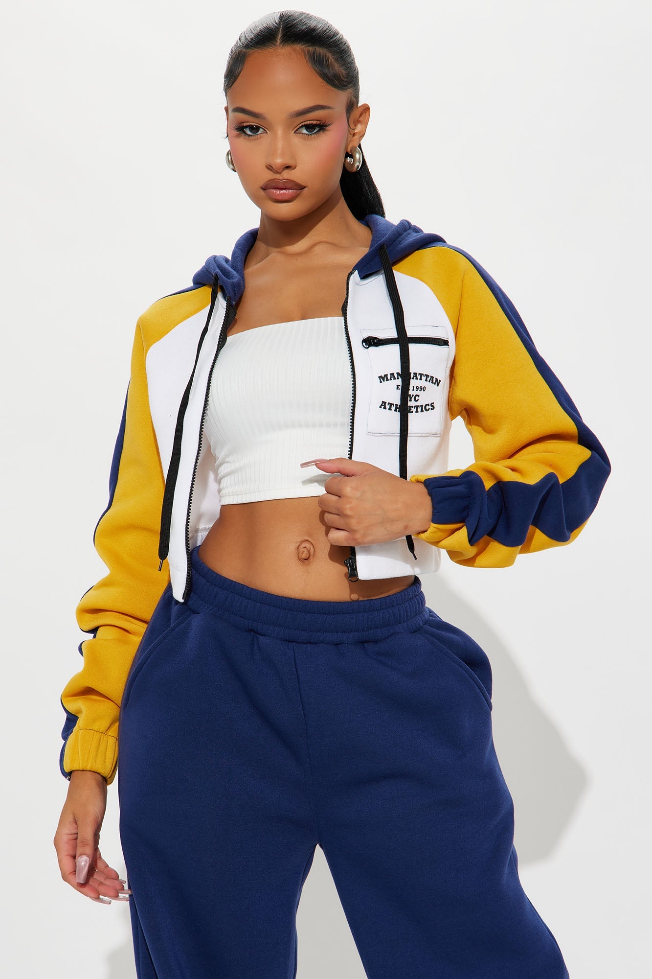 Manhattan Fleece Pant Set - Navy