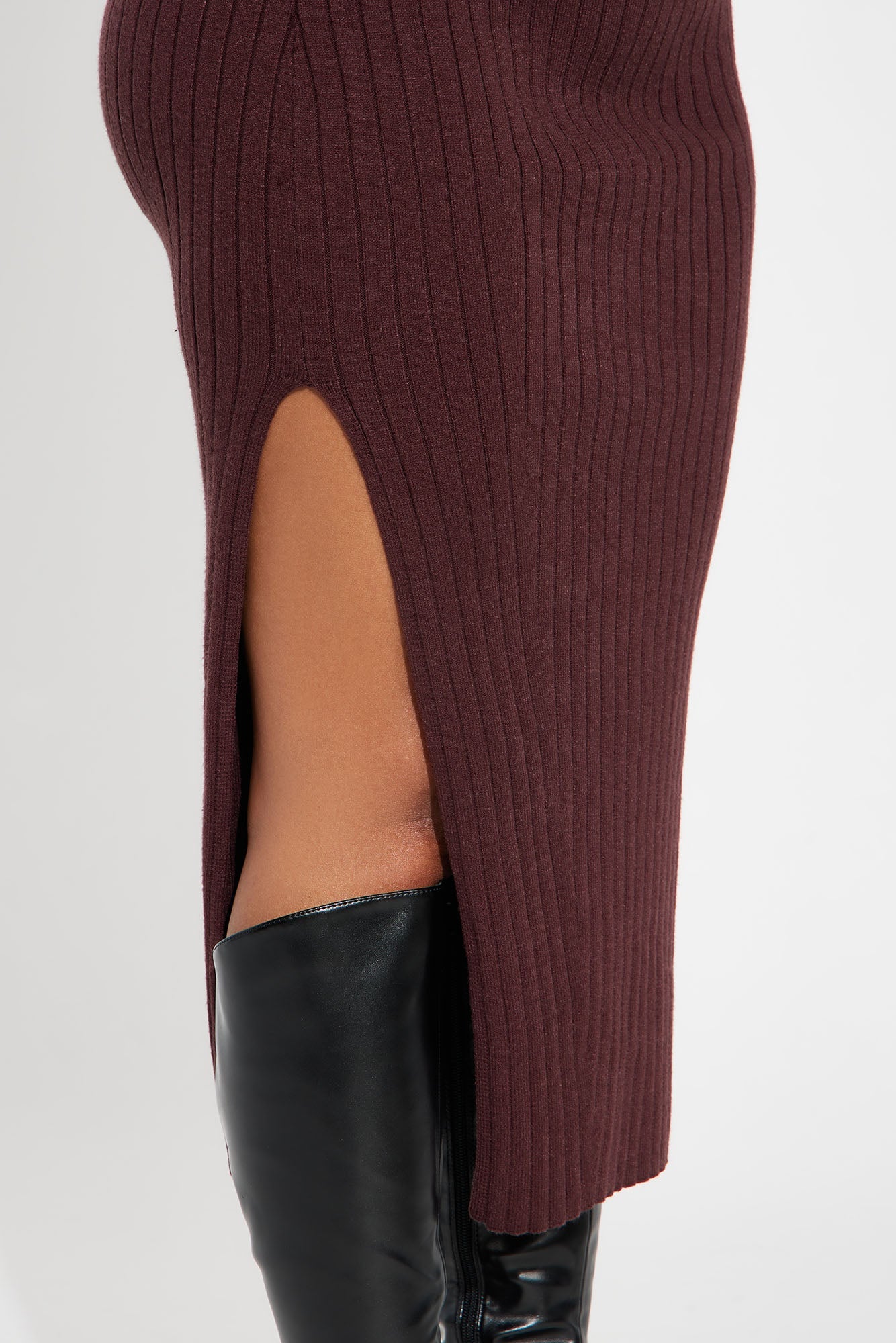 Bonnie Sweater Midi Dress - Chocolate