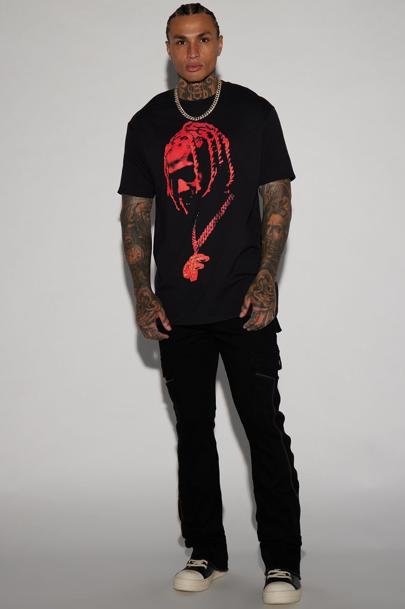 OTF Chain Butterfly Short Sleeve Tee - Black
