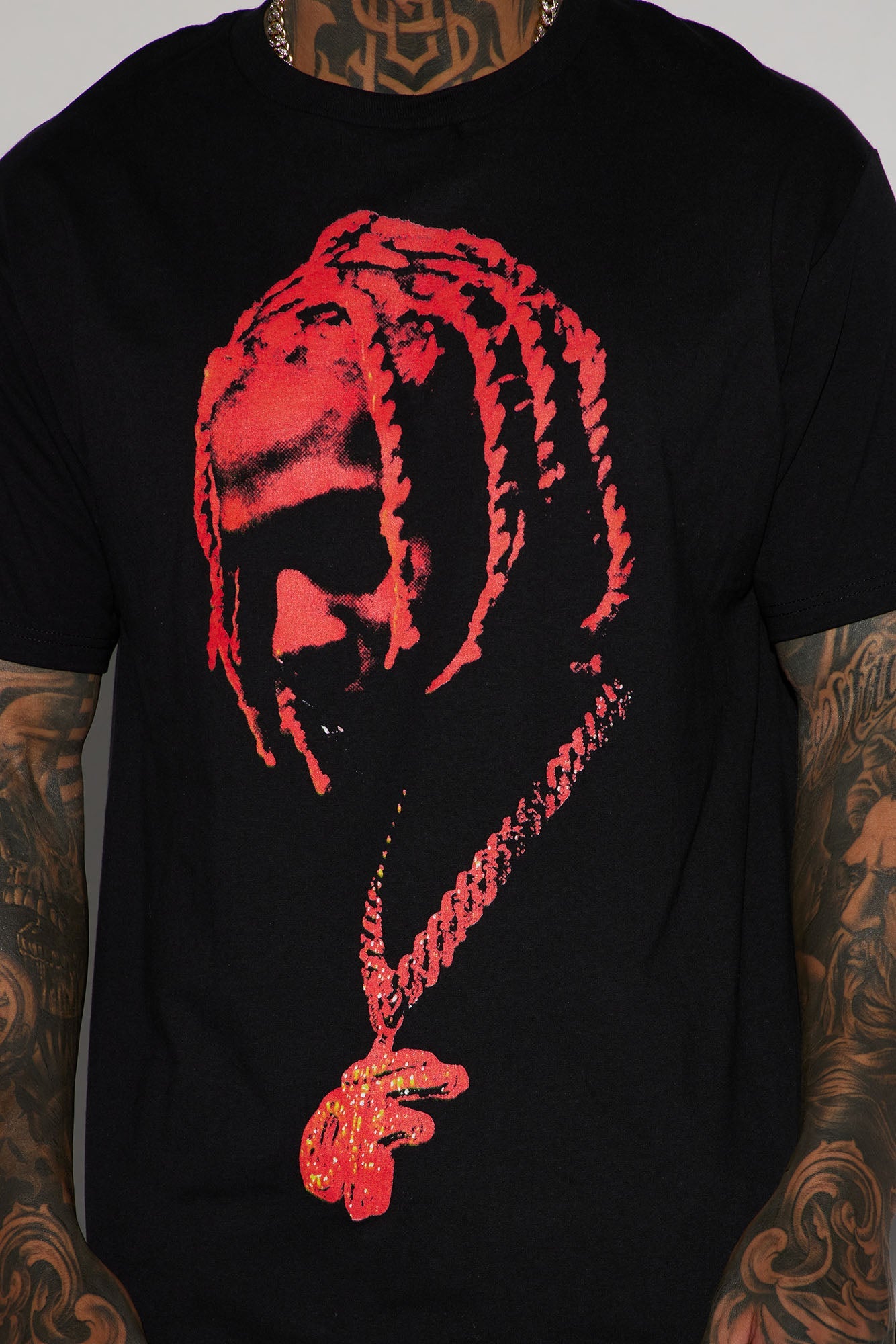 OTF Chain Butterfly Short Sleeve Tee - Black